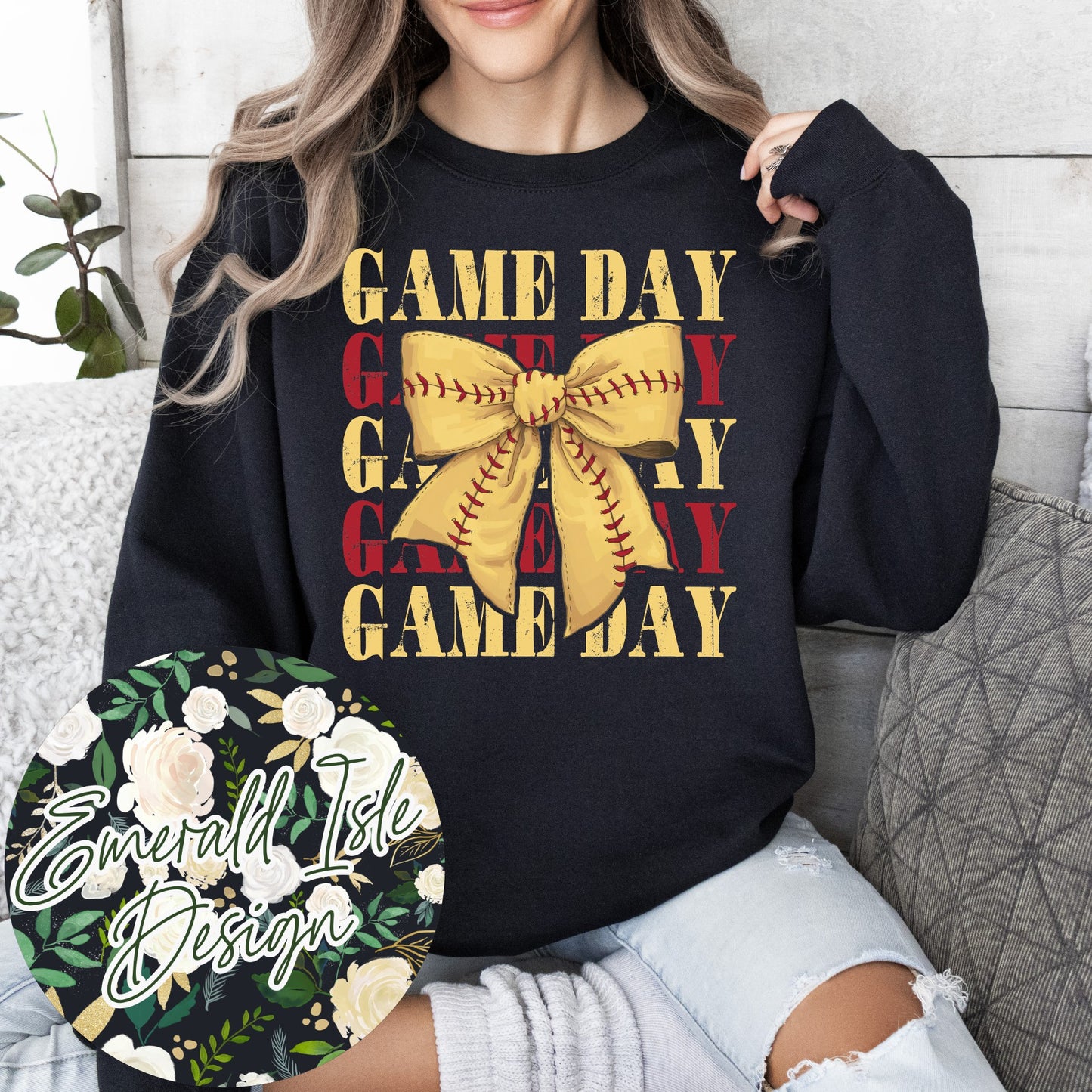 Game Day Softball Bow Design