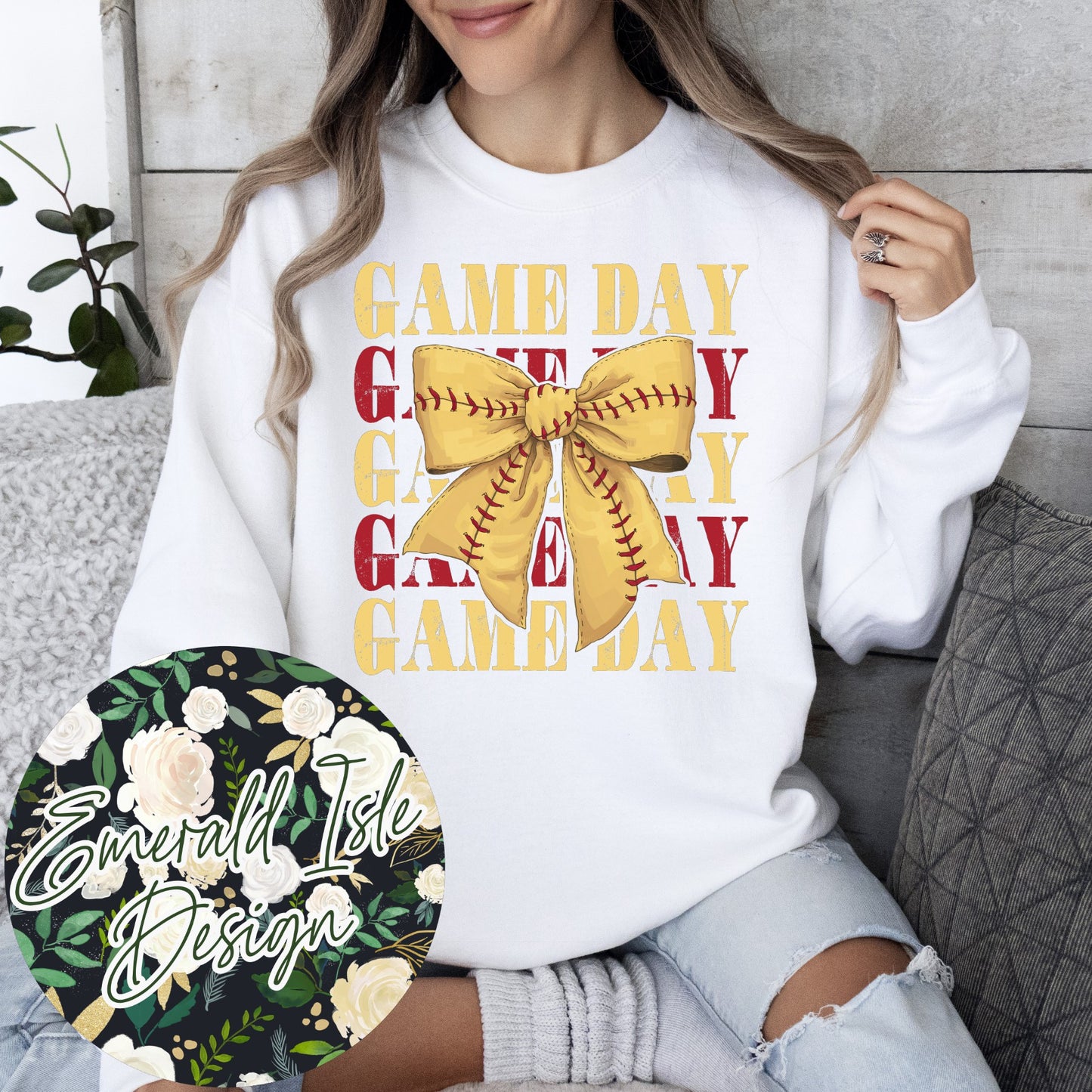 Game Day Softball Bow Design