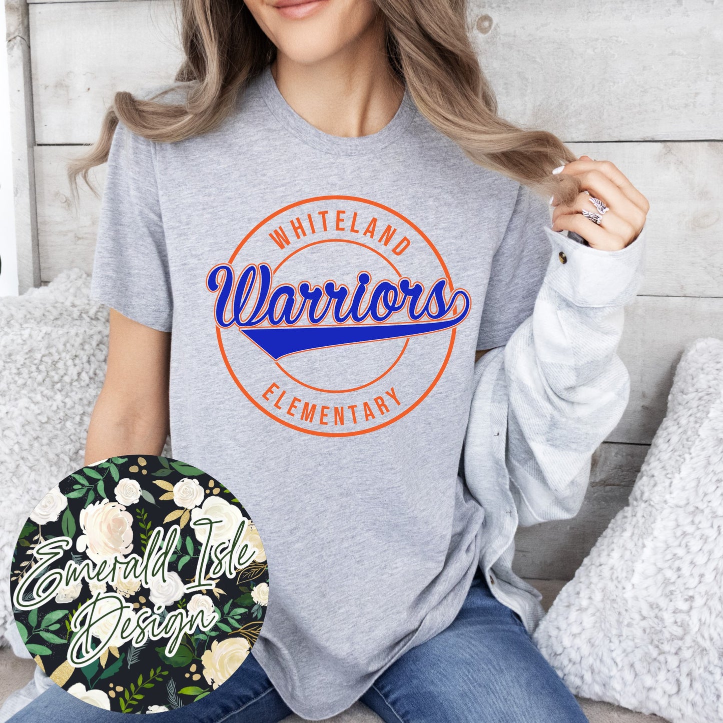 Whiteland Elementary Metallic Puff Design
