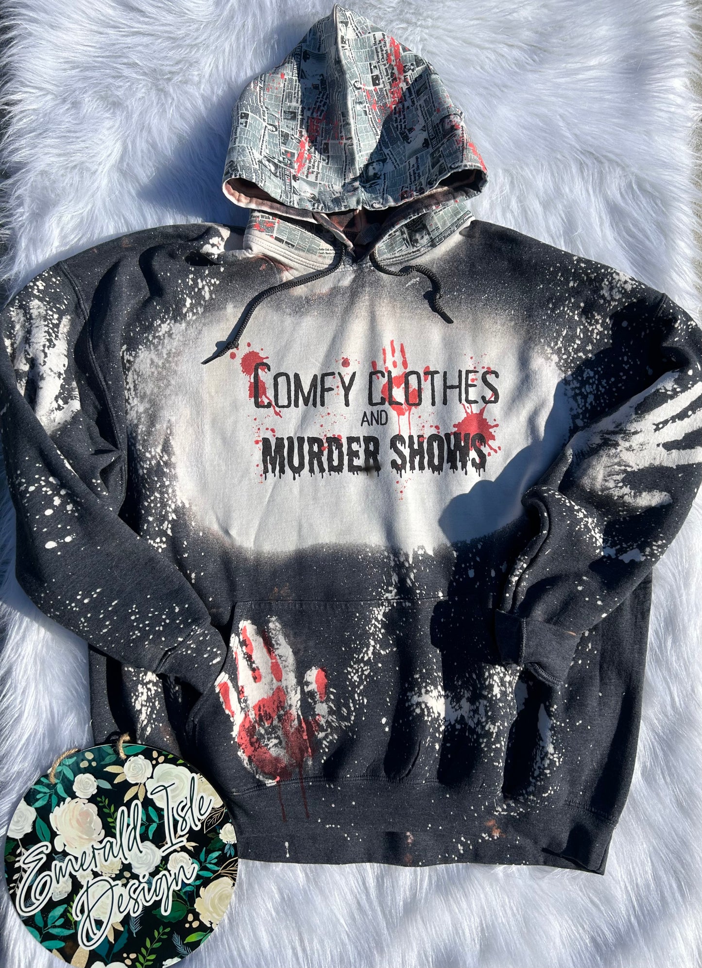 Comfy Clothes and Murder Shows Bleached Hoodie