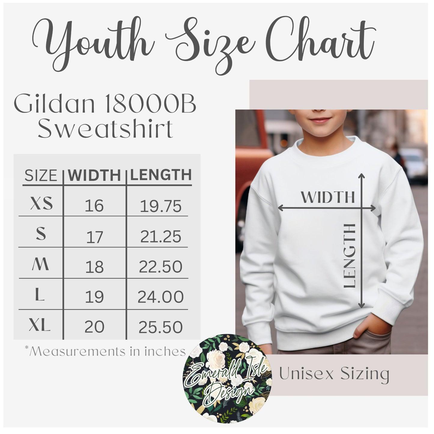 YOUTH SIZES Basic FRST Design