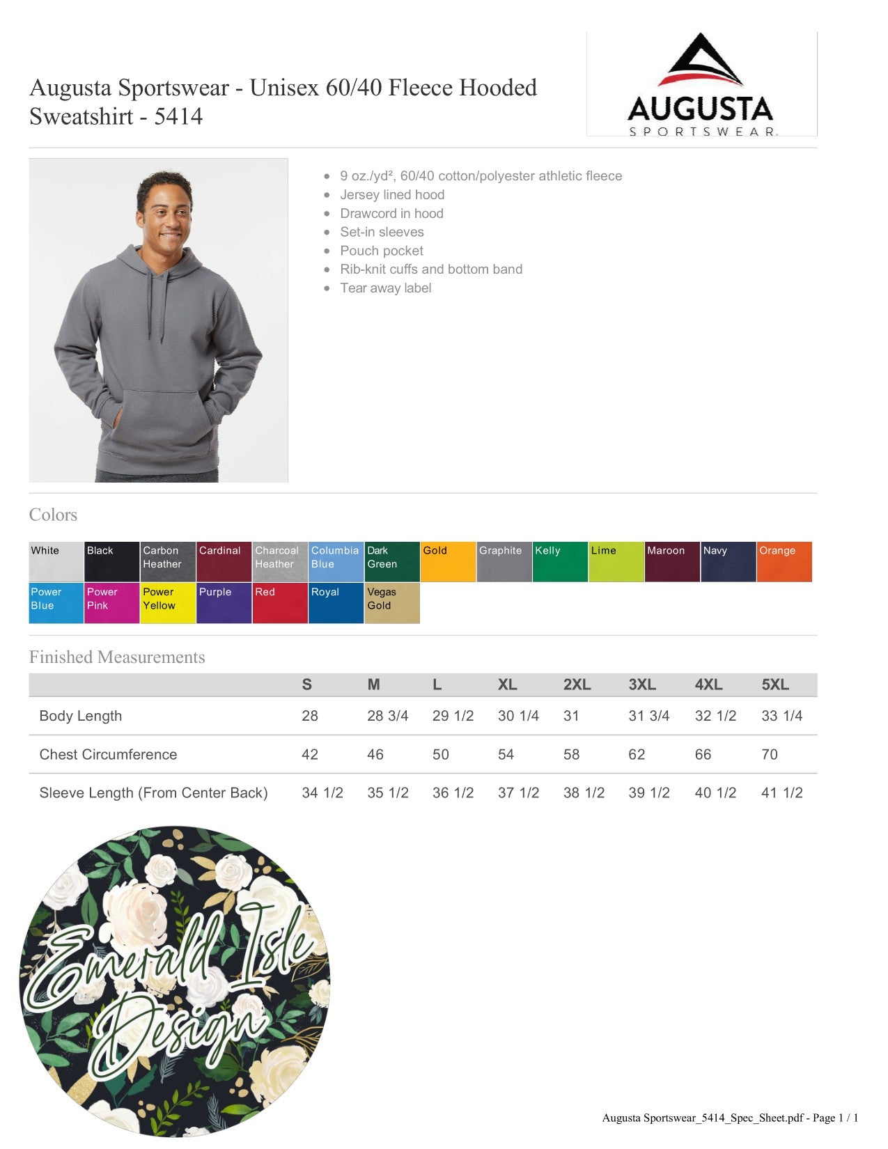 Fury Drip Design on Augusta Performance Sportswear