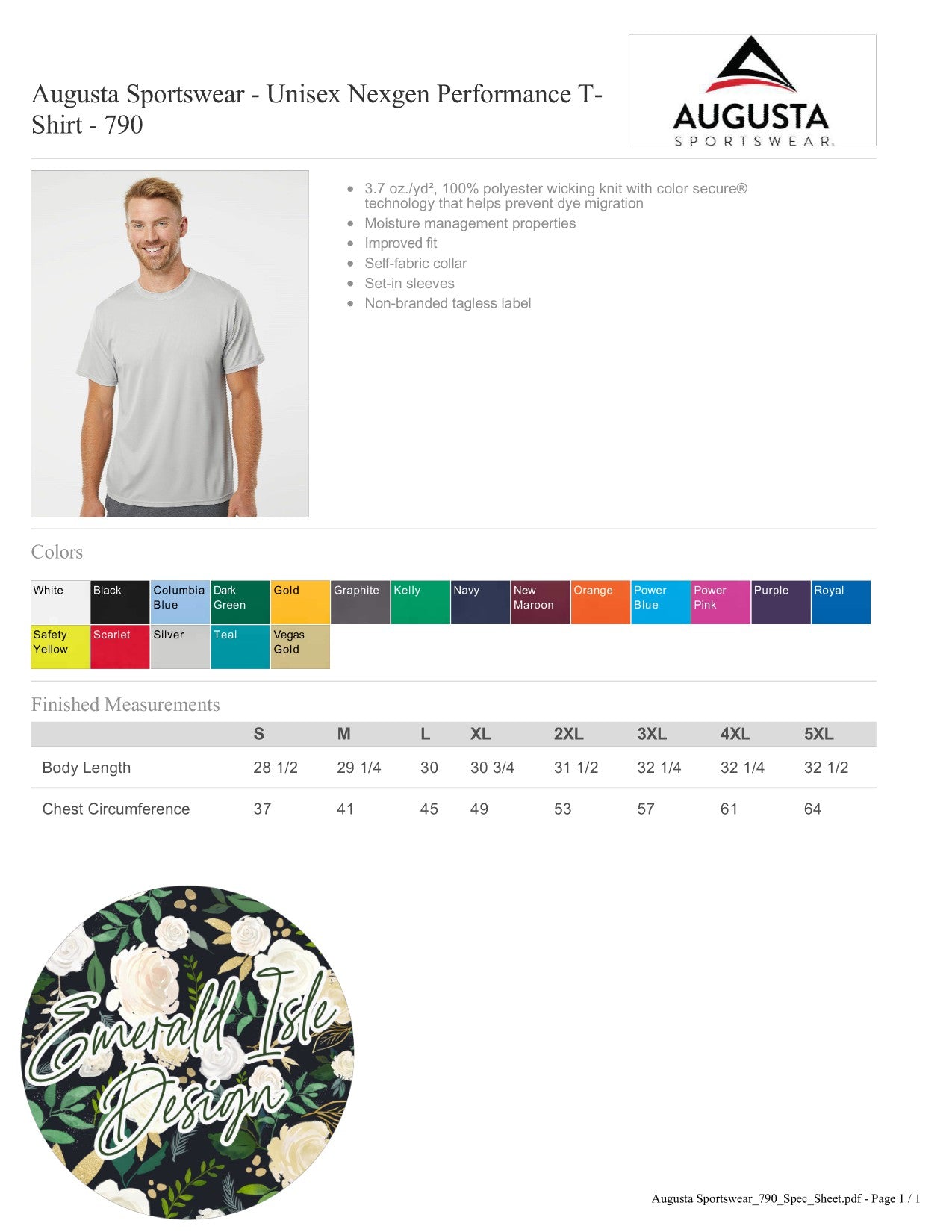 Fury Drip Design on Augusta Performance Sportswear