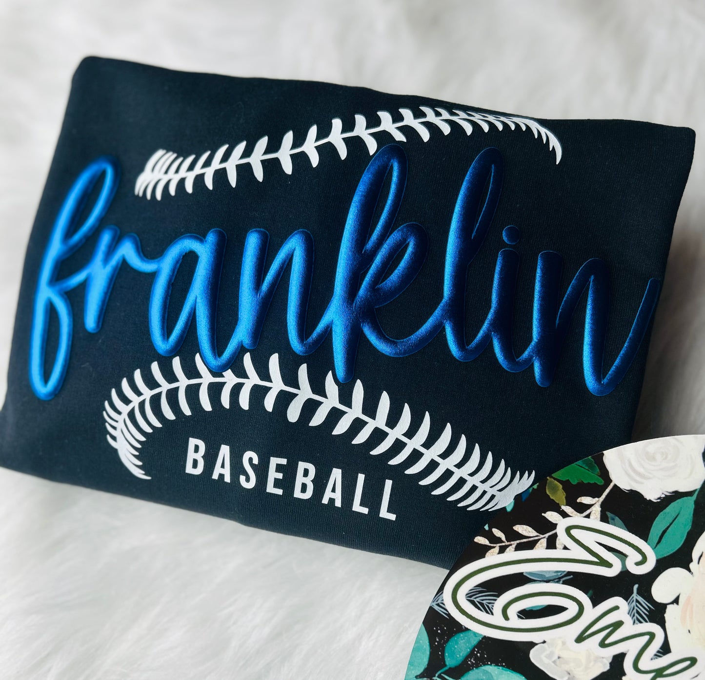 Franklin Baseball Metallic Puff Design