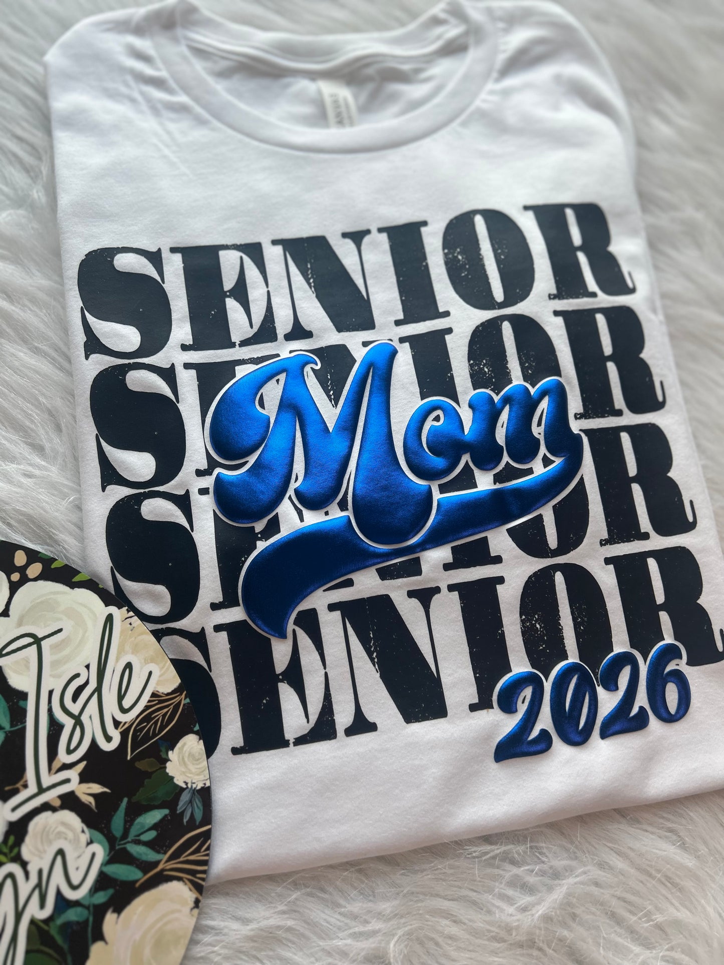 Pick Your Color Metallic Puff Senior MOM 2026 Design