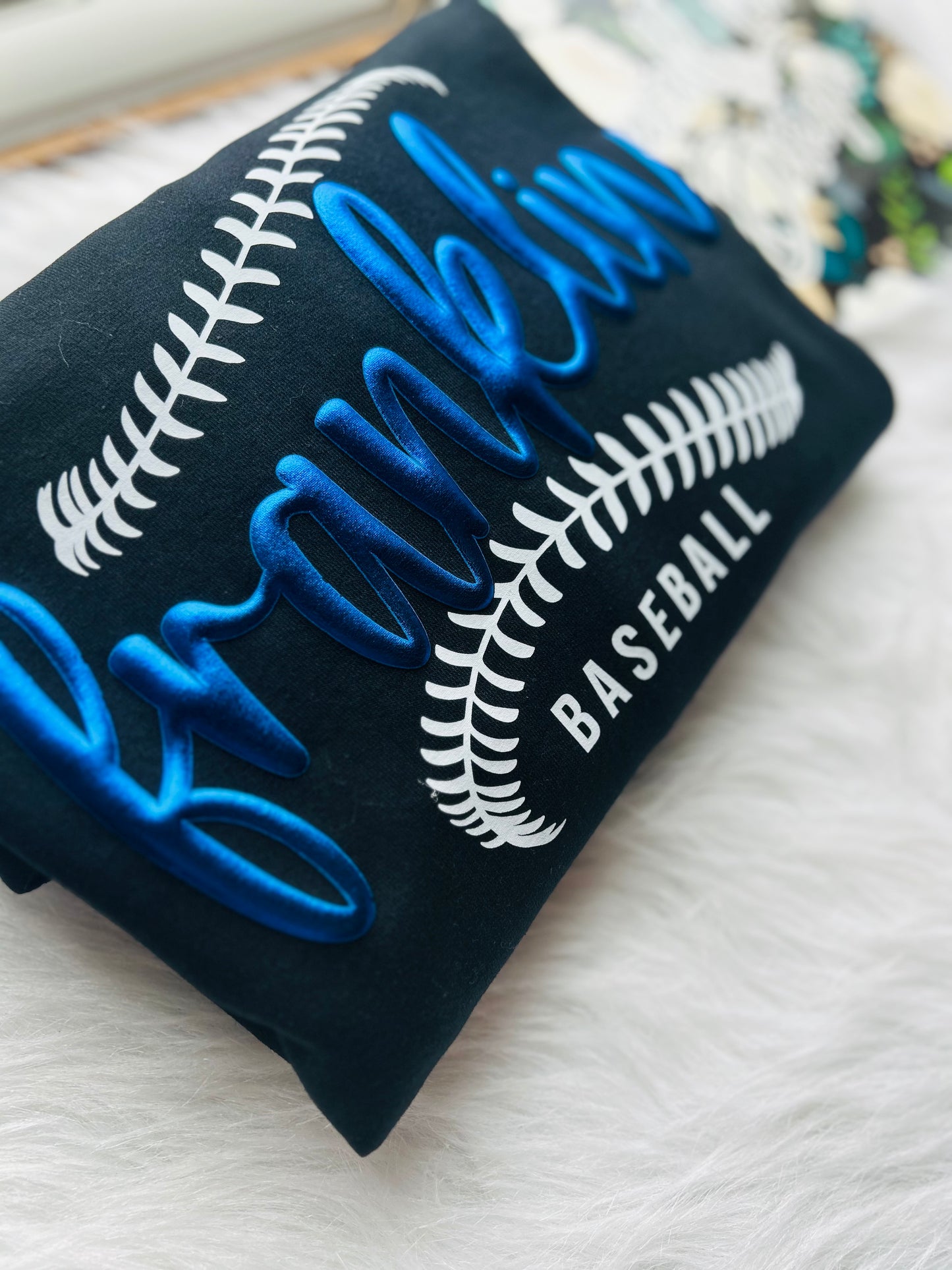 Franklin Baseball Metallic Puff Design