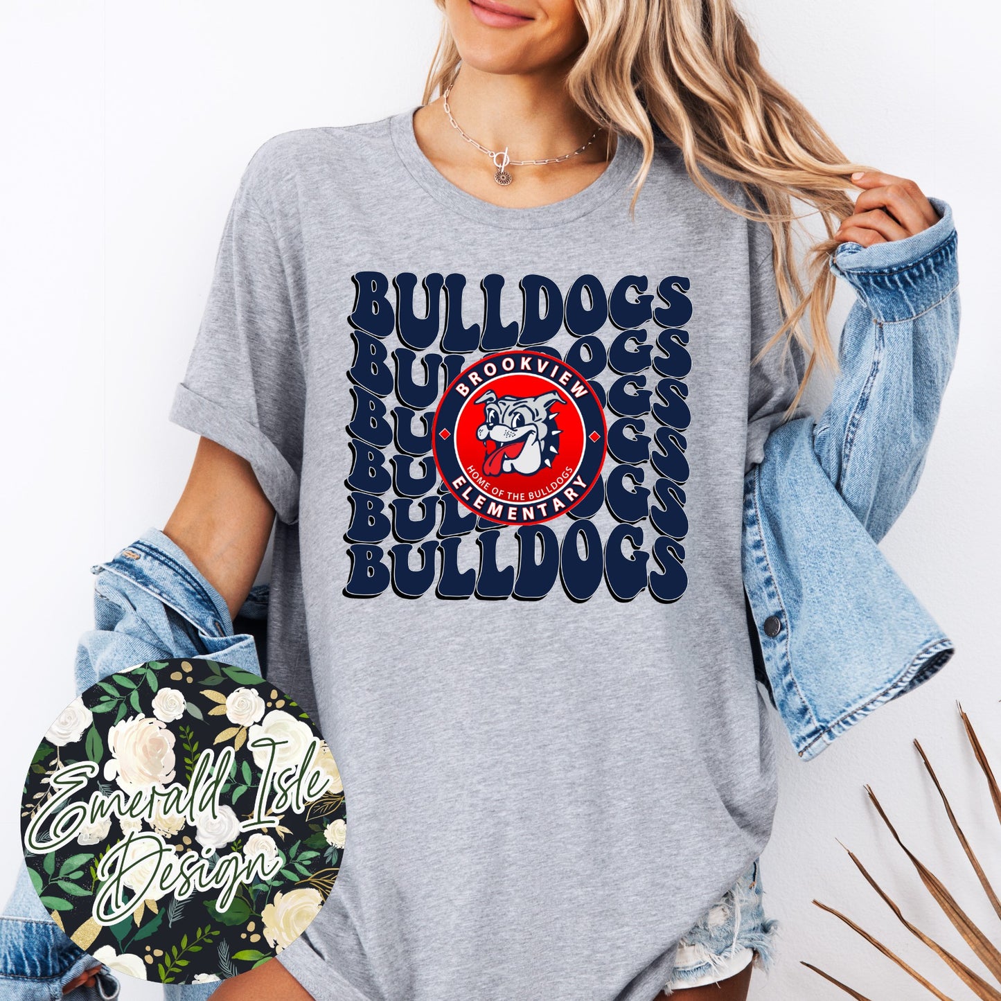 Brookview Bulldogs Groovy Repeat Design