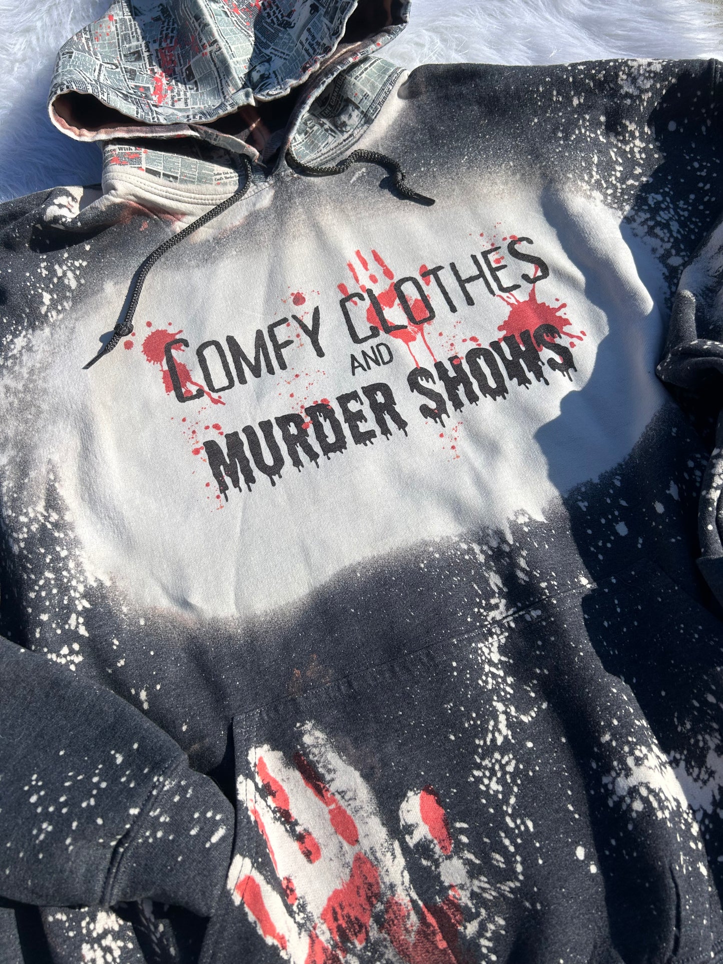 Comfy Clothes and Murder Shows Bleached Hoodie