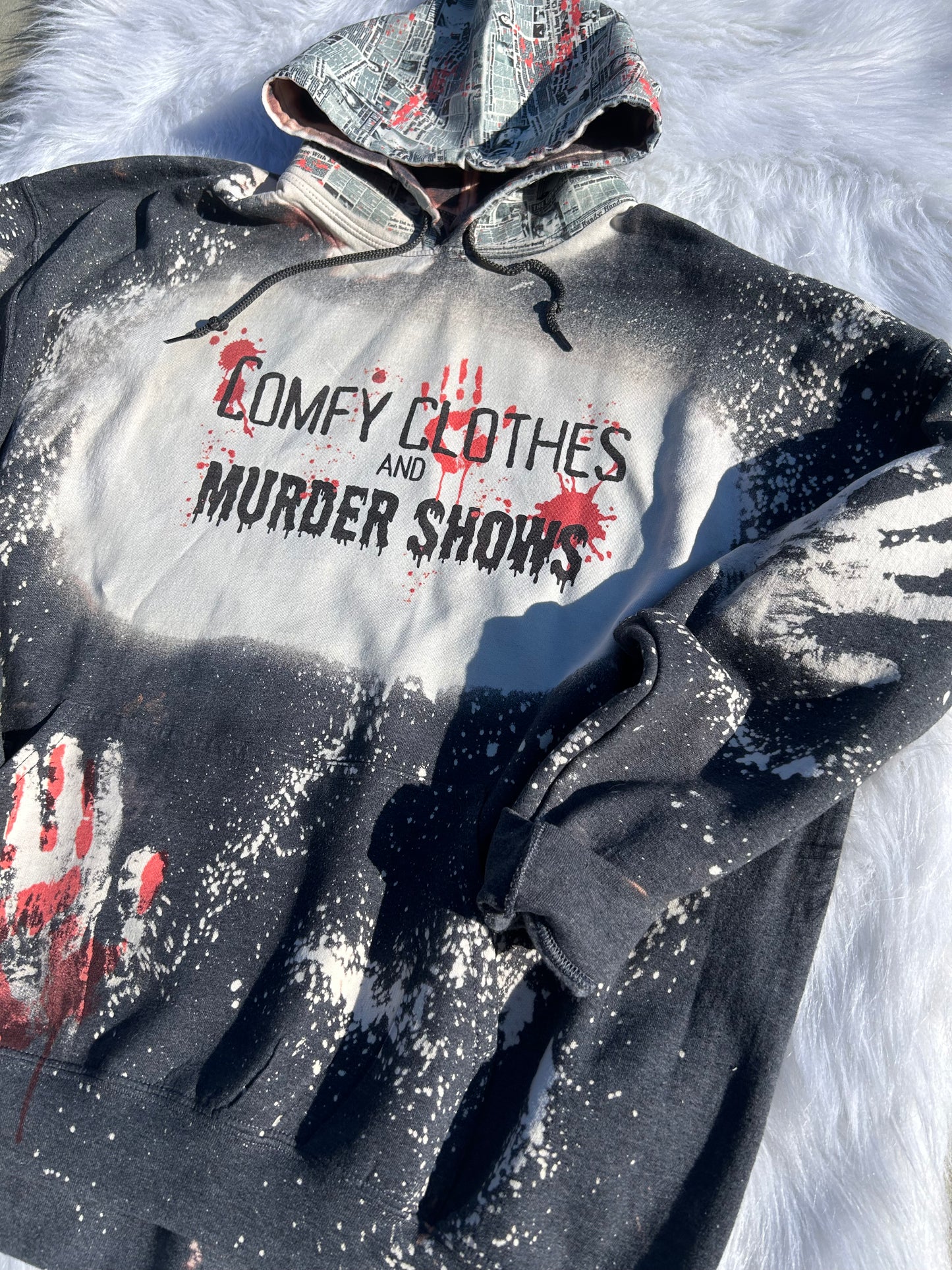 Comfy Clothes and Murder Shows Bleached Hoodie
