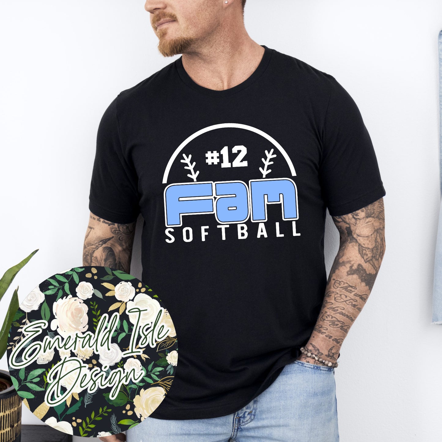 FAM Softball Custom Number Design
