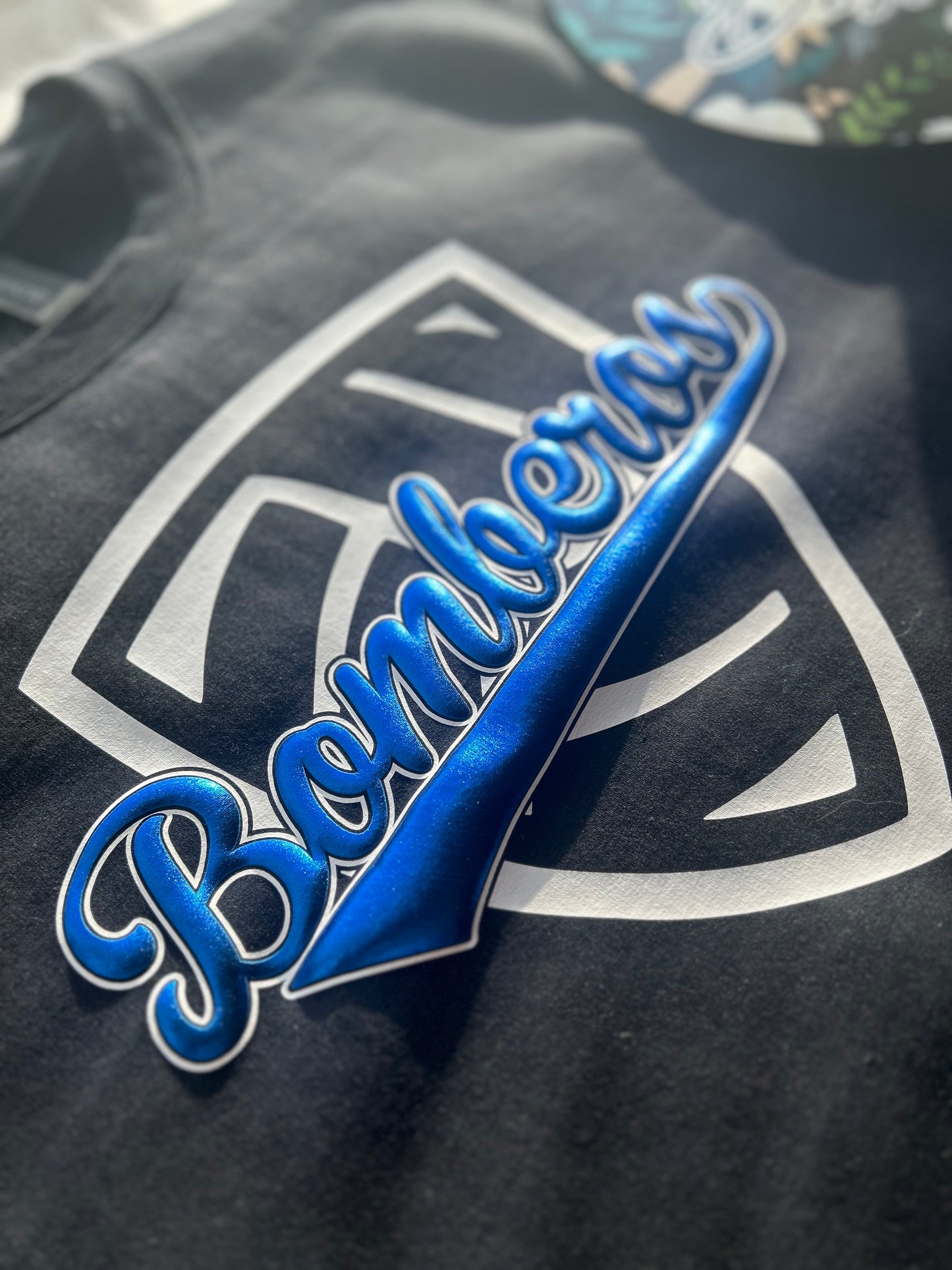 Academy Bomberos Metallic Puff Design