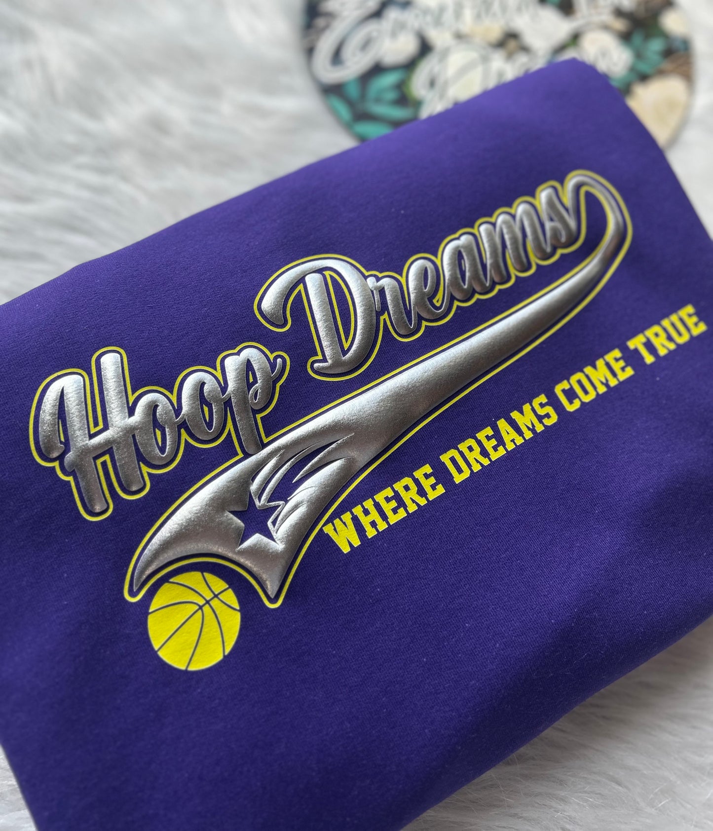 Hoop Dreams Metallic Puff Design