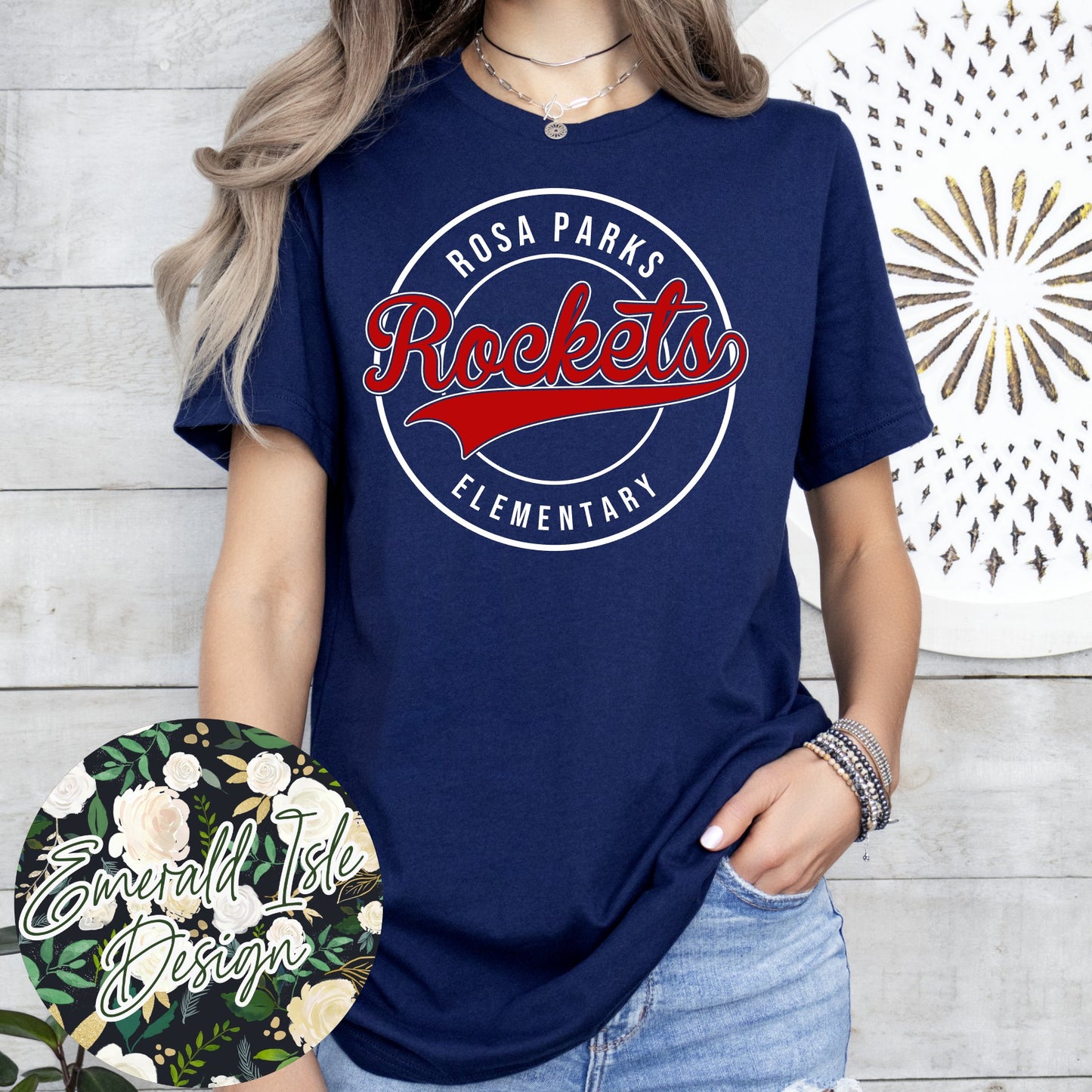 Rosa Parks Rockets Metallic Puff Circle Design