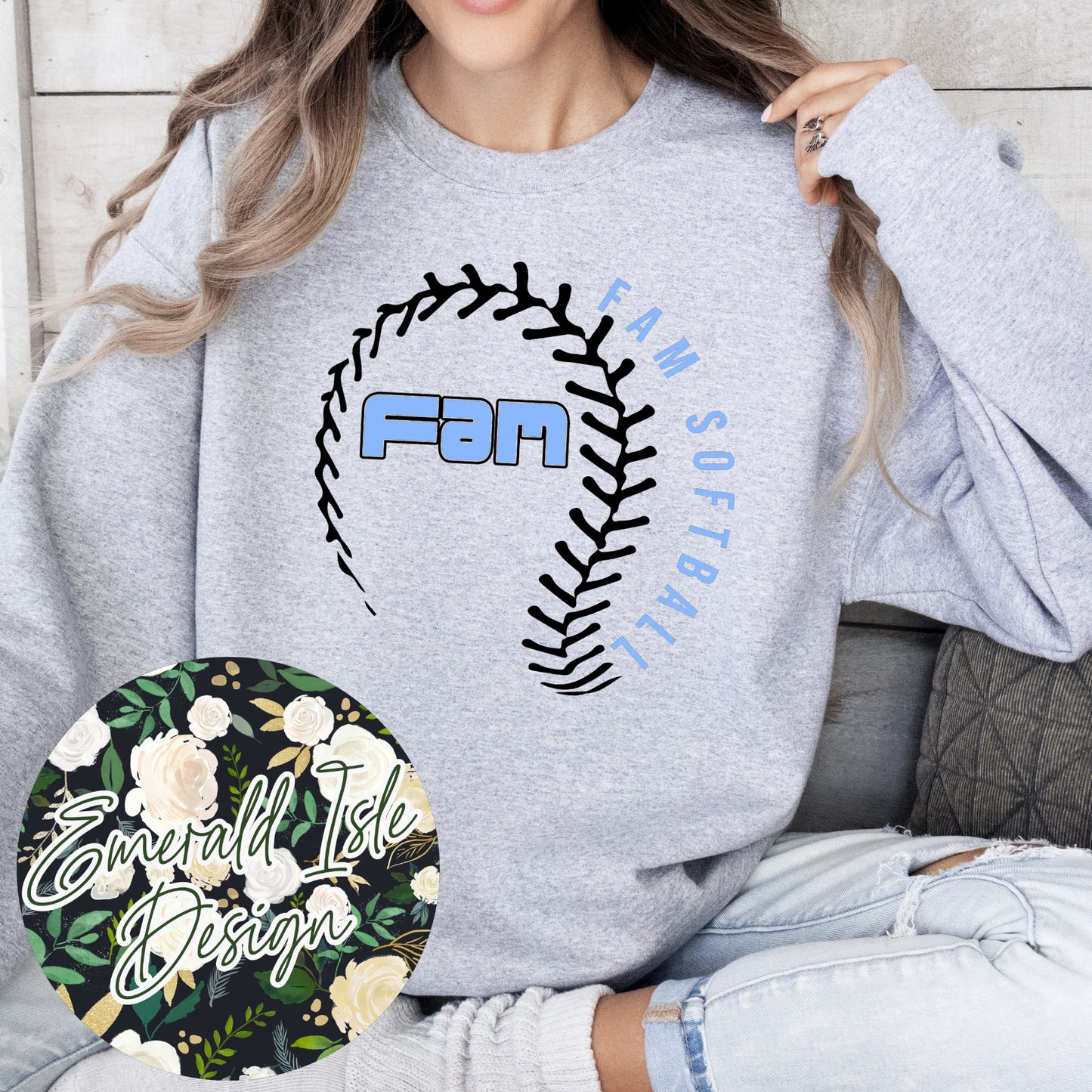 FAM Softball Stylized Softball Design