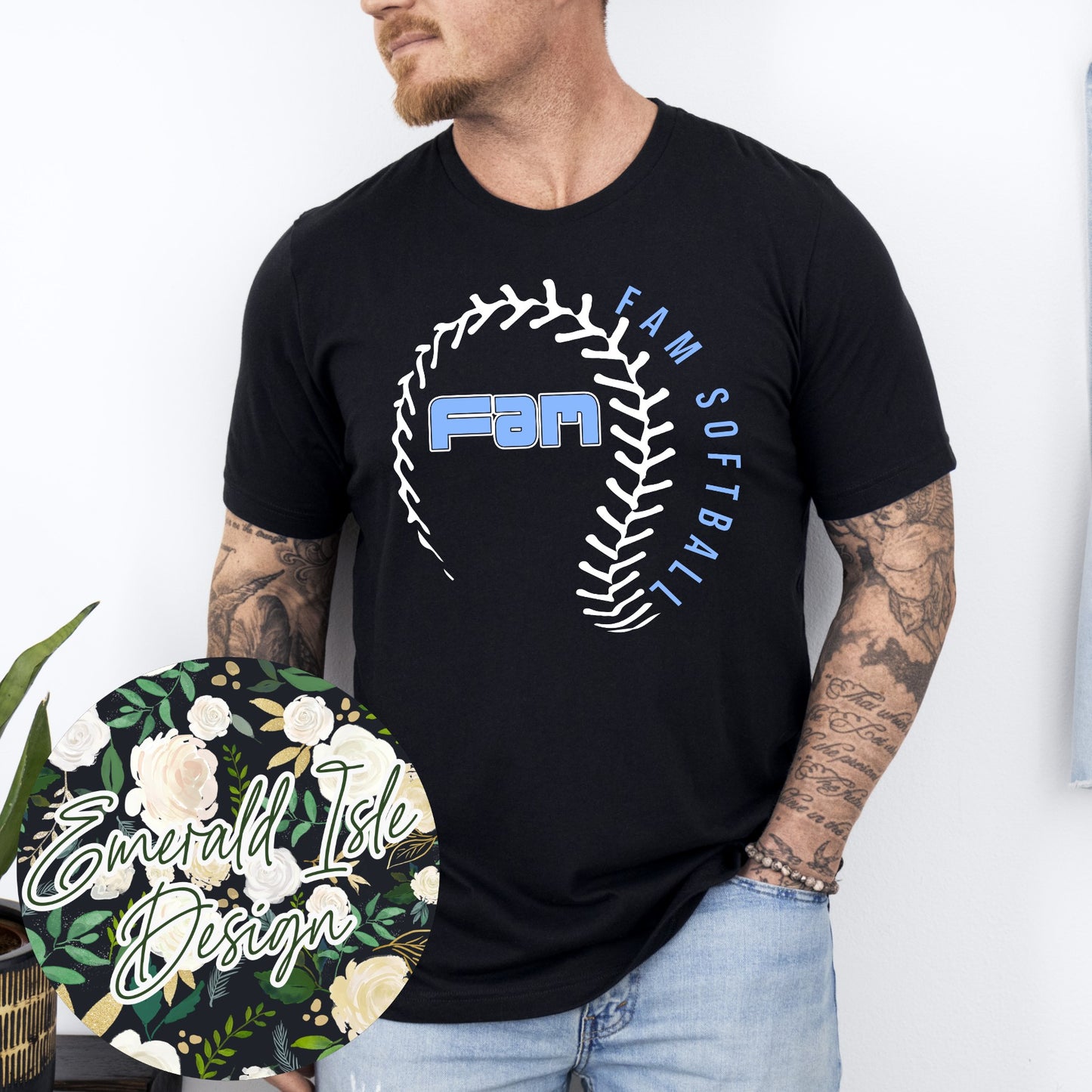 FAM Softball Stylized Softball Design