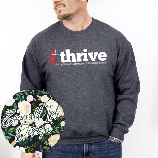 Thrive Basic Logo Crewneck Sweatshirt for Adults and Youth