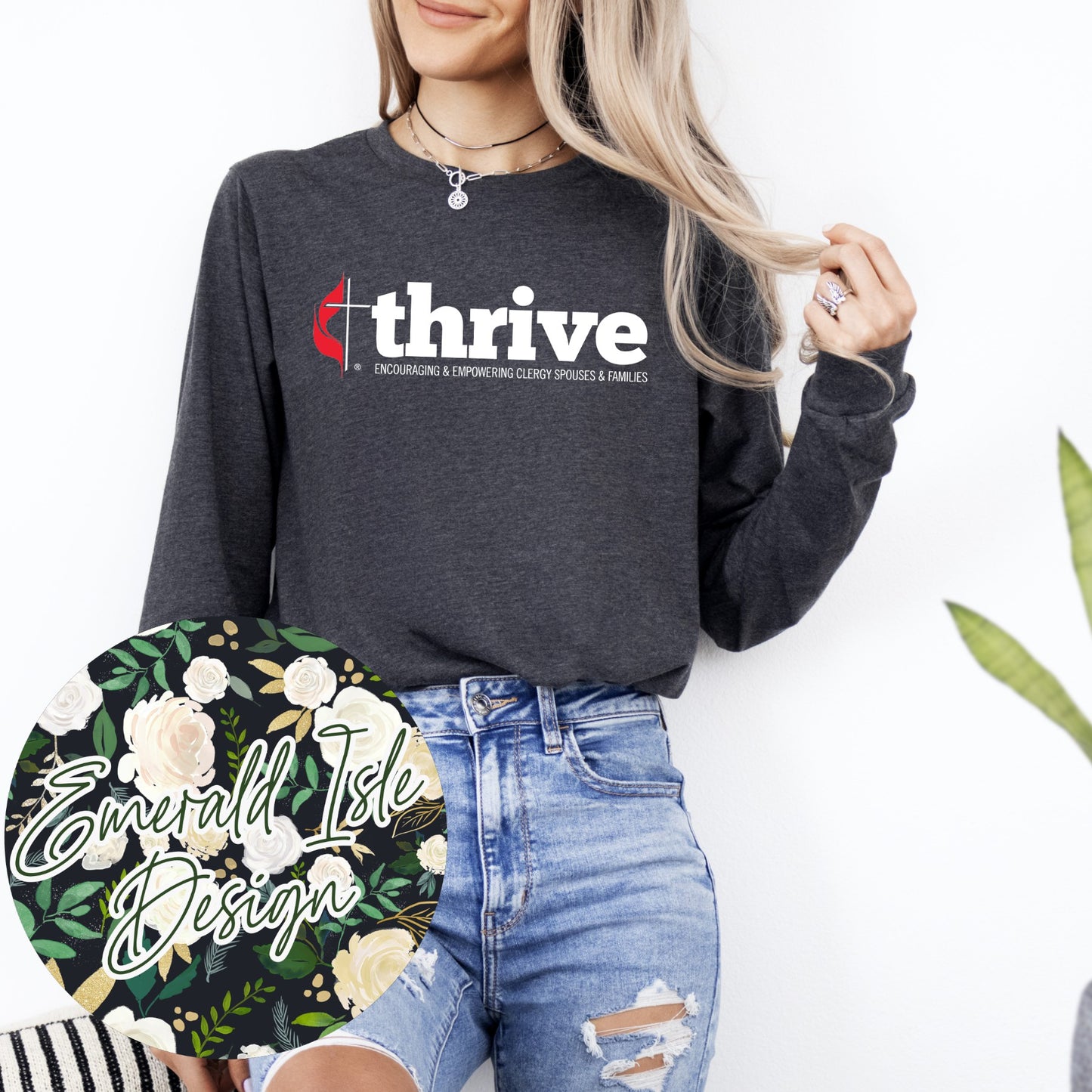 Thrive Basic Logo Unisex Long Sleeve T for the Whole Family
