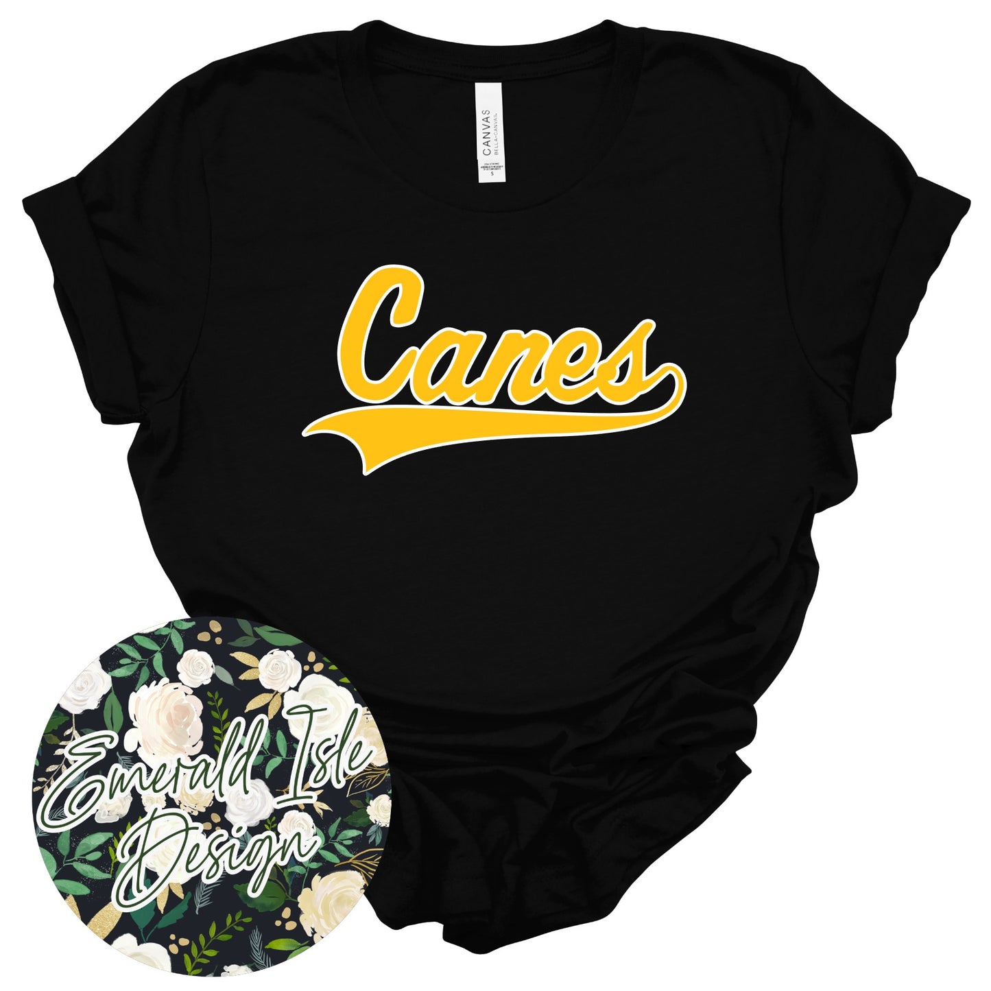 Canes Cursive Design