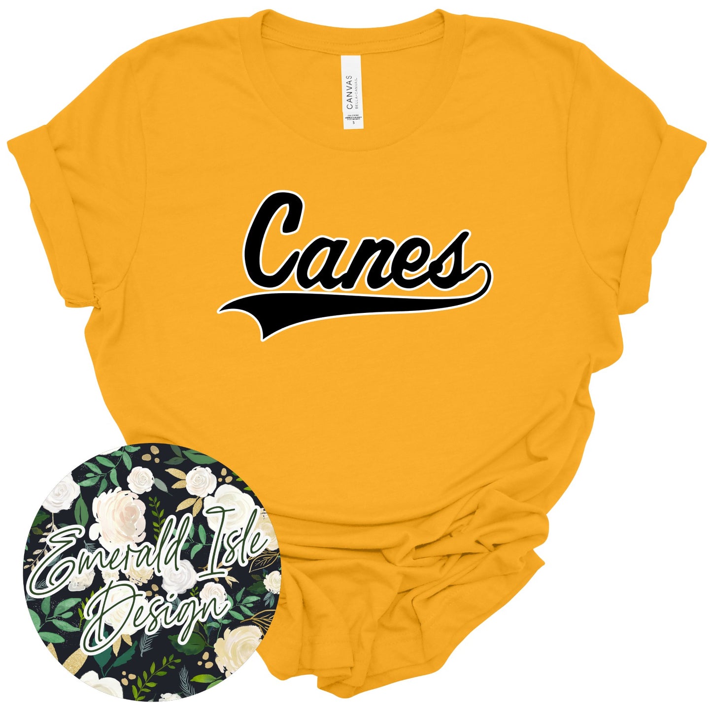 Canes Cursive Design