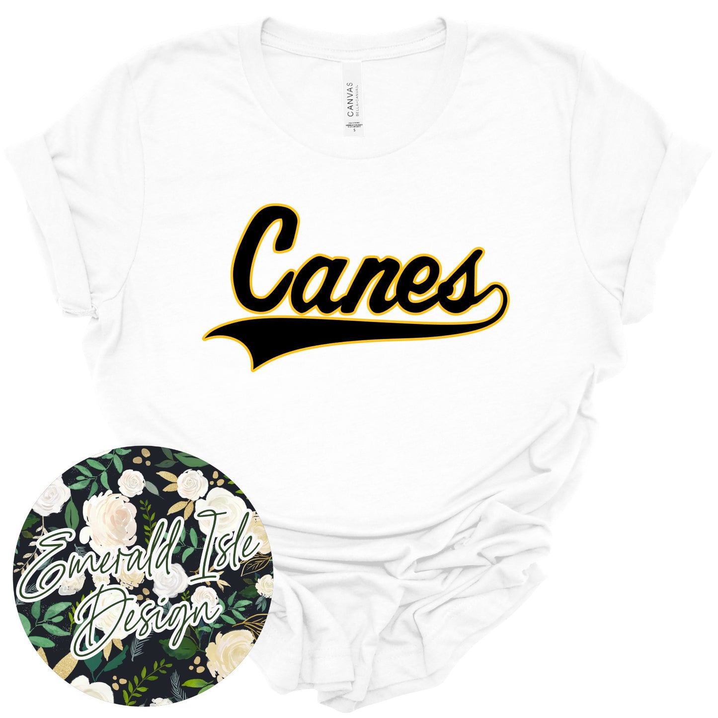 Canes Cursive Design
