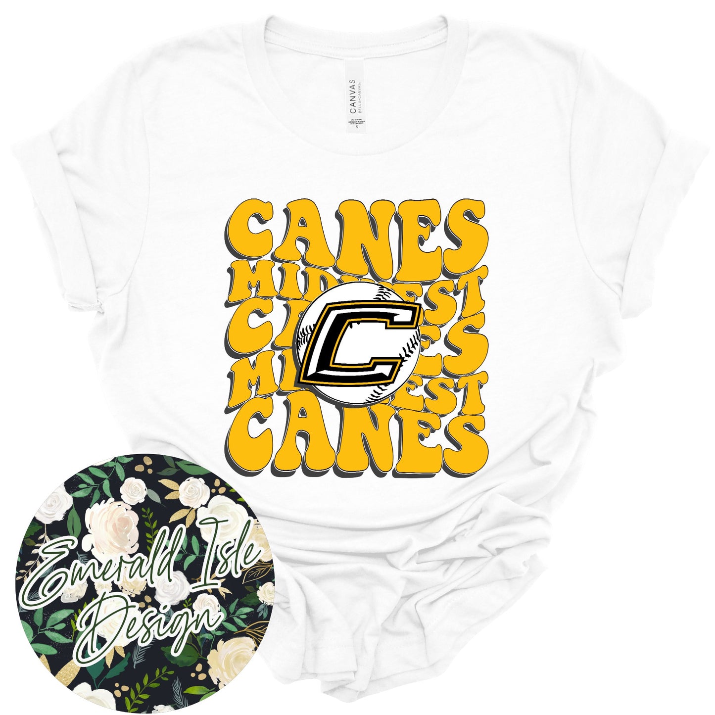 Canes Midwest Groovy Repeat Design