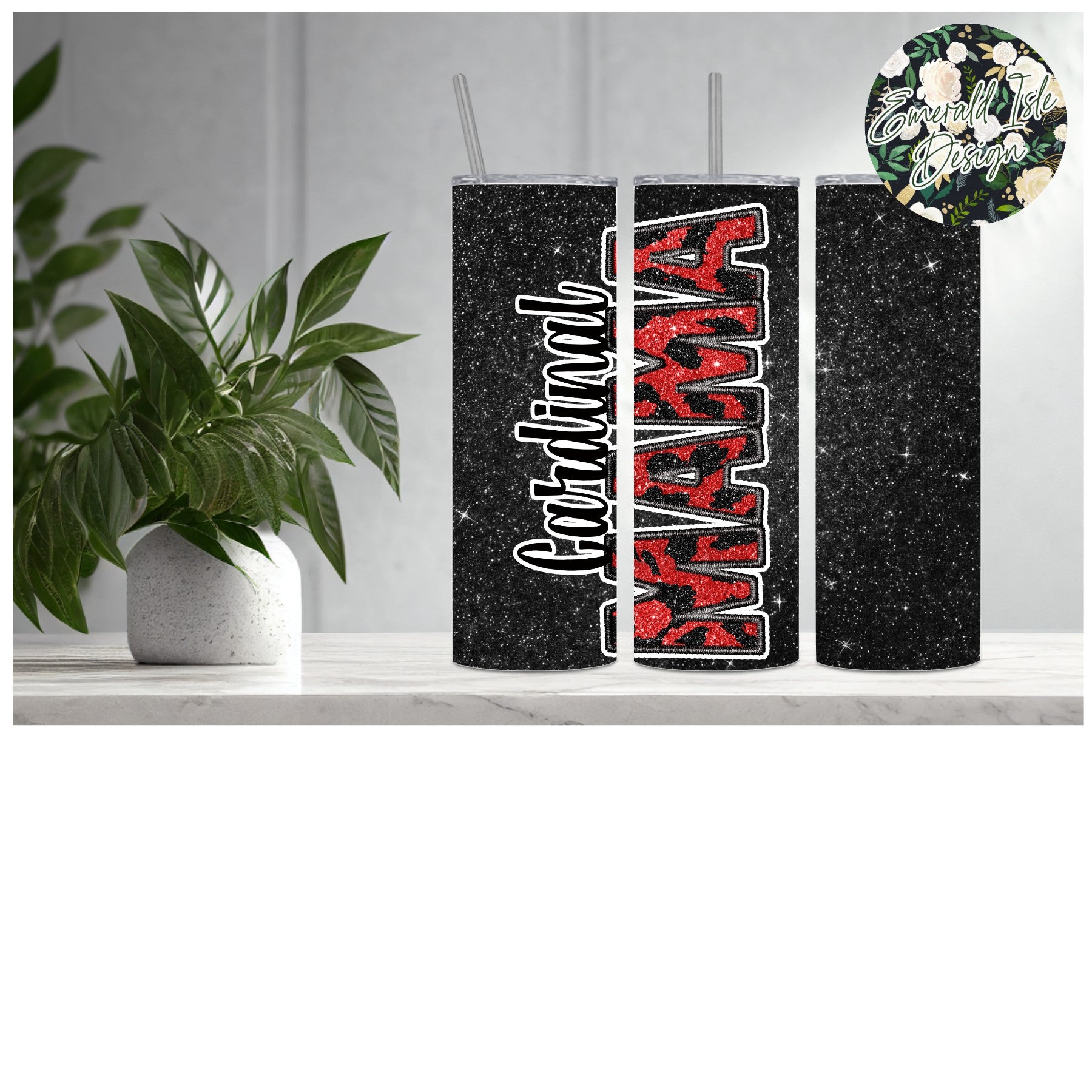 Cardinal Mama Tumbler – Emerald Isle Design