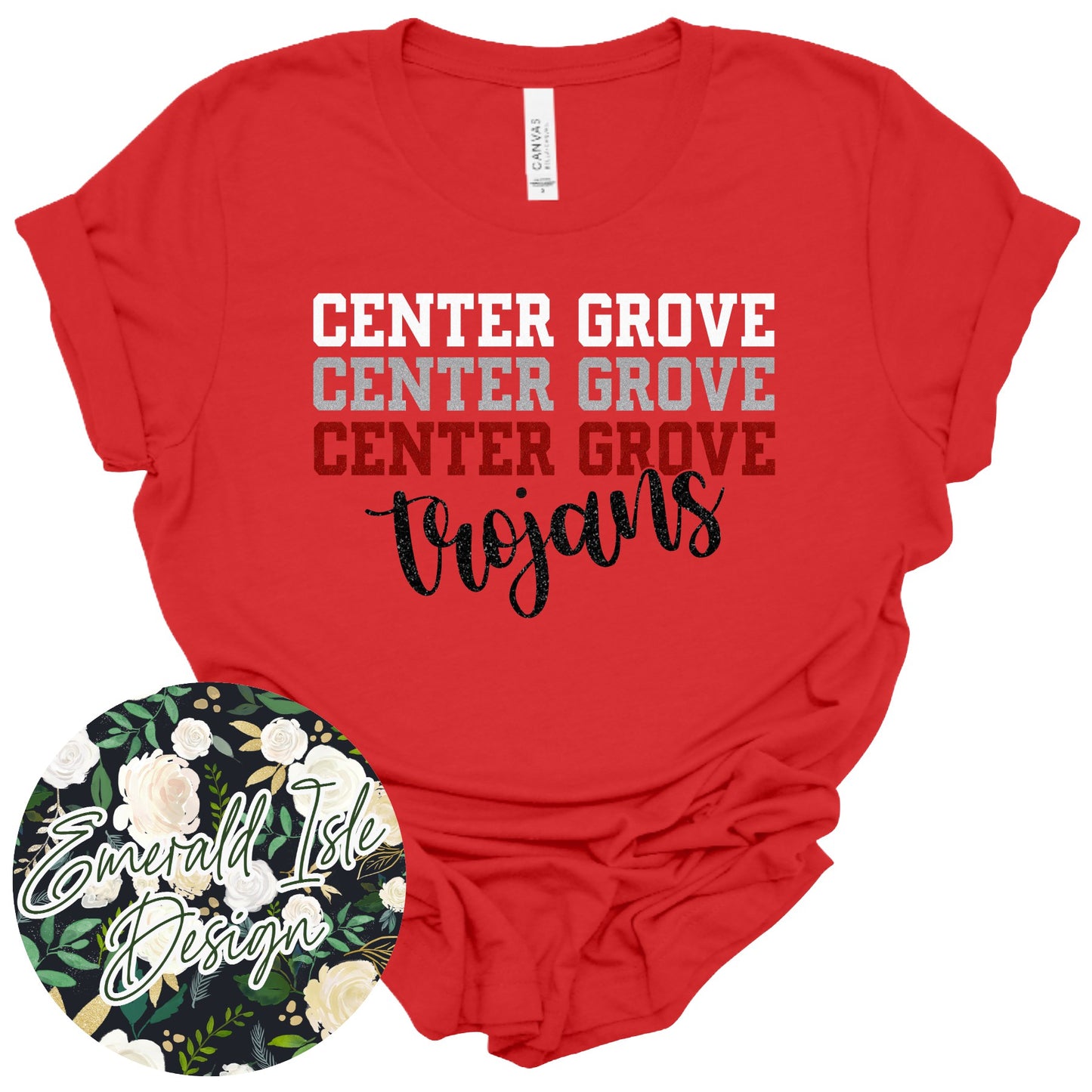 **GLITTER** Stacked Center Grove Design