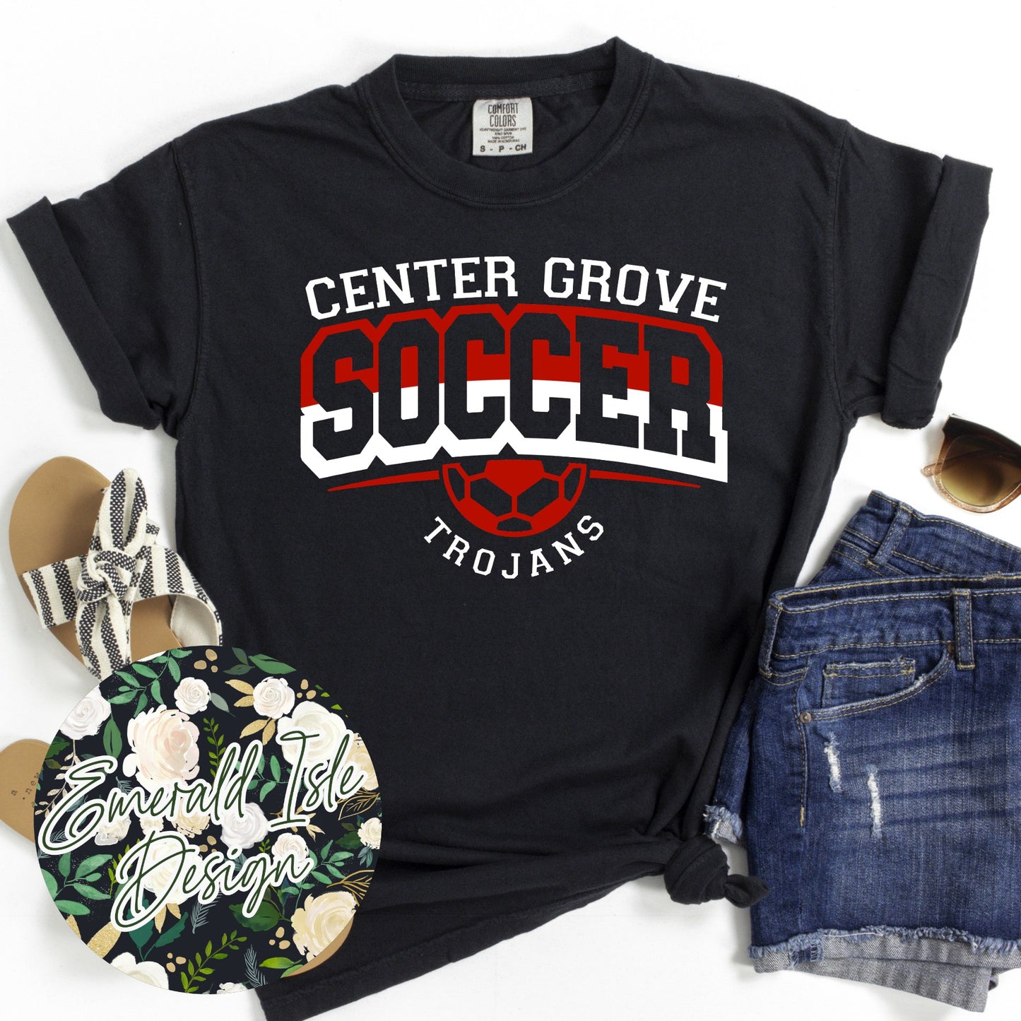 Center Grove Trojans Soccer Offset Design