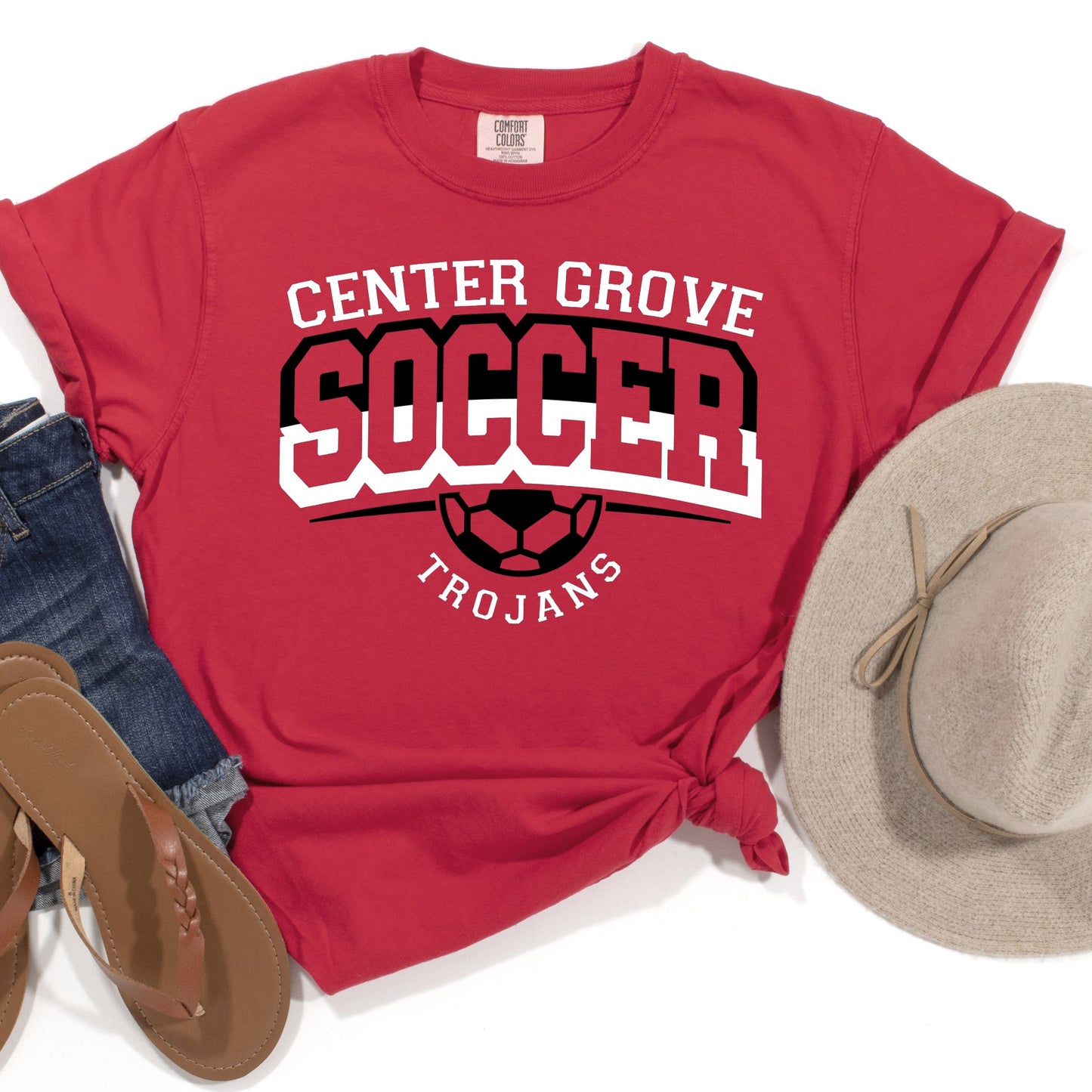 Center Grove Trojans Soccer Offset Design