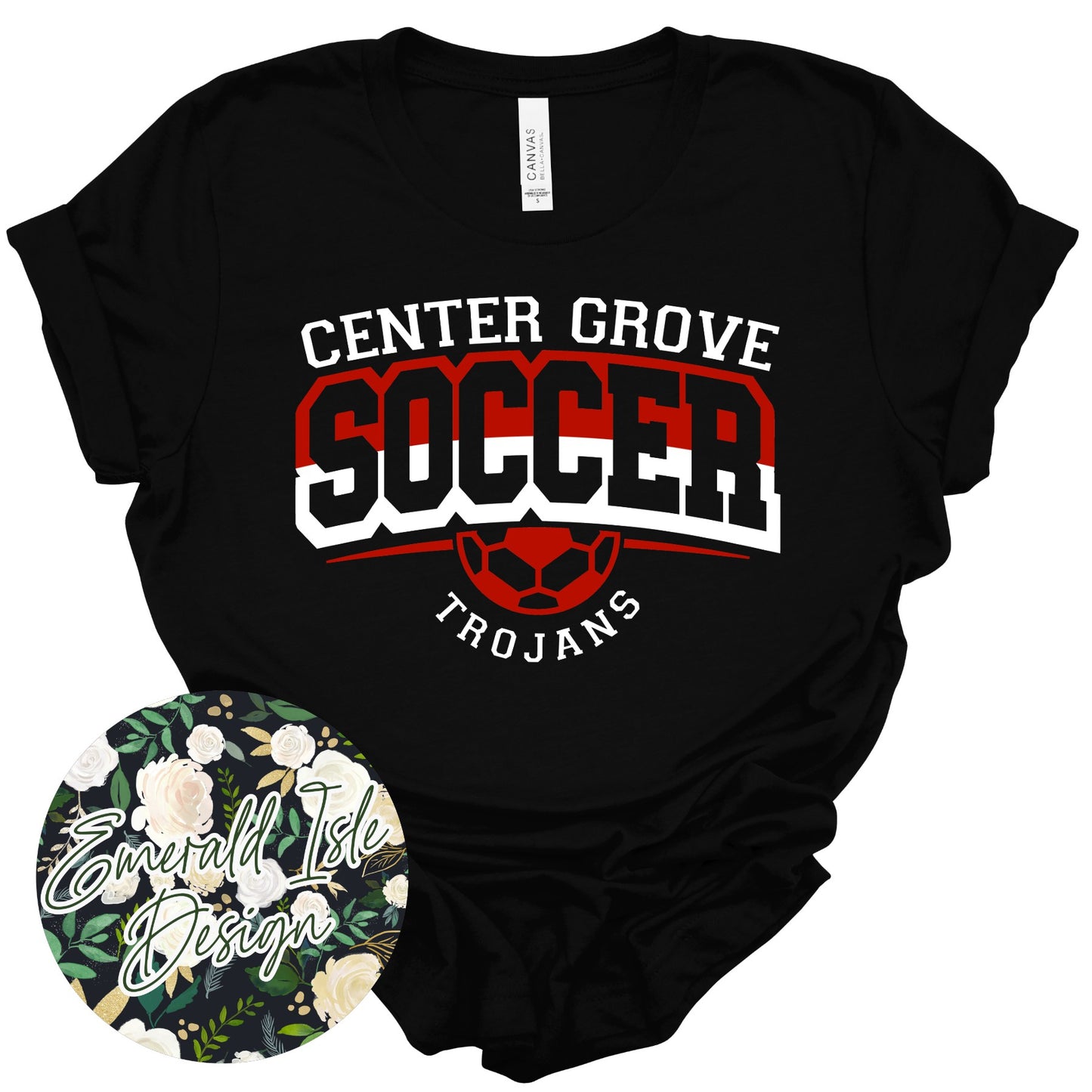Center Grove Trojans Soccer Offset Design