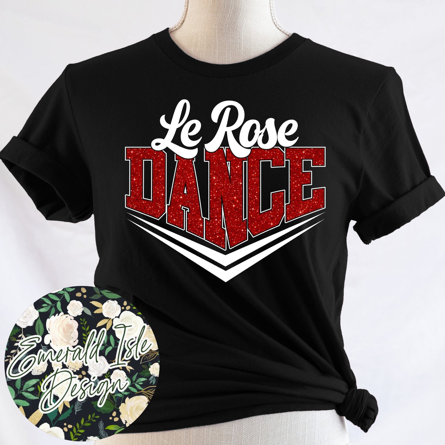 Le Rose **GLITTER** Dance Chevron Design