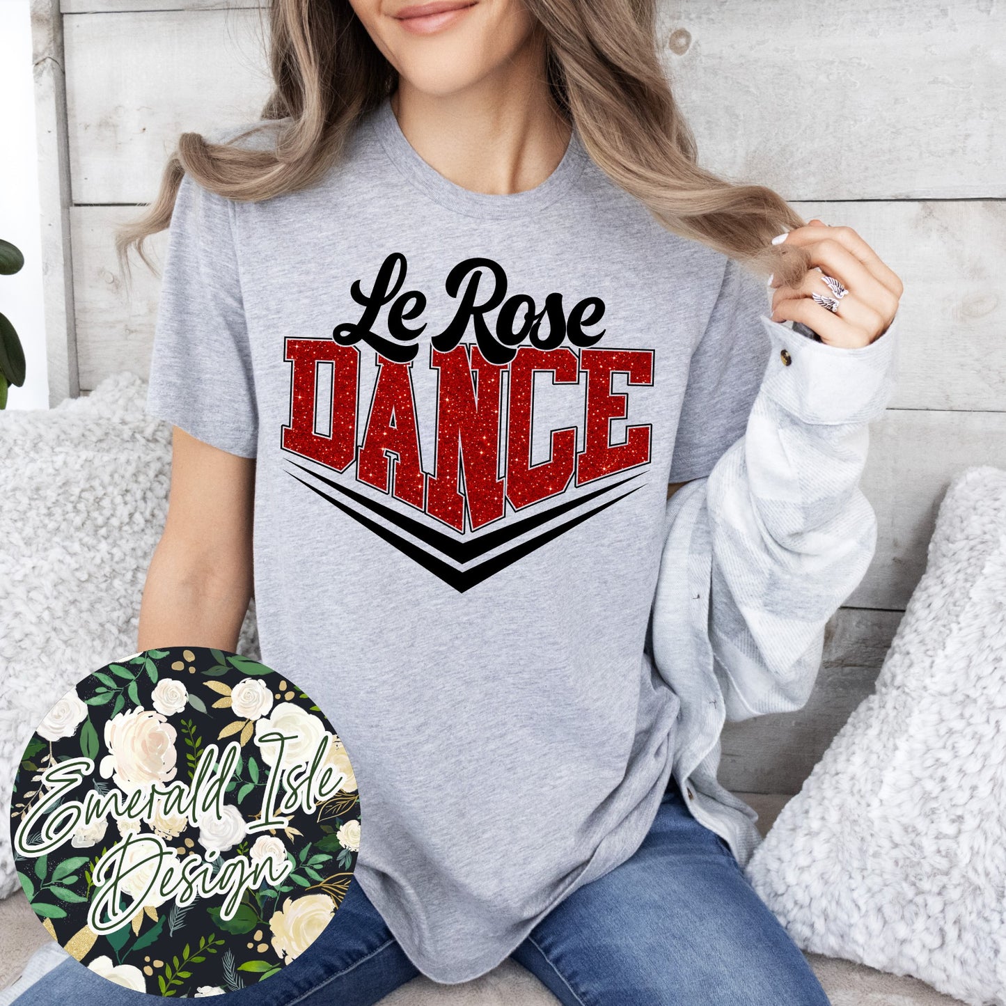Le Rose **GLITTER** Dance Chevron Design