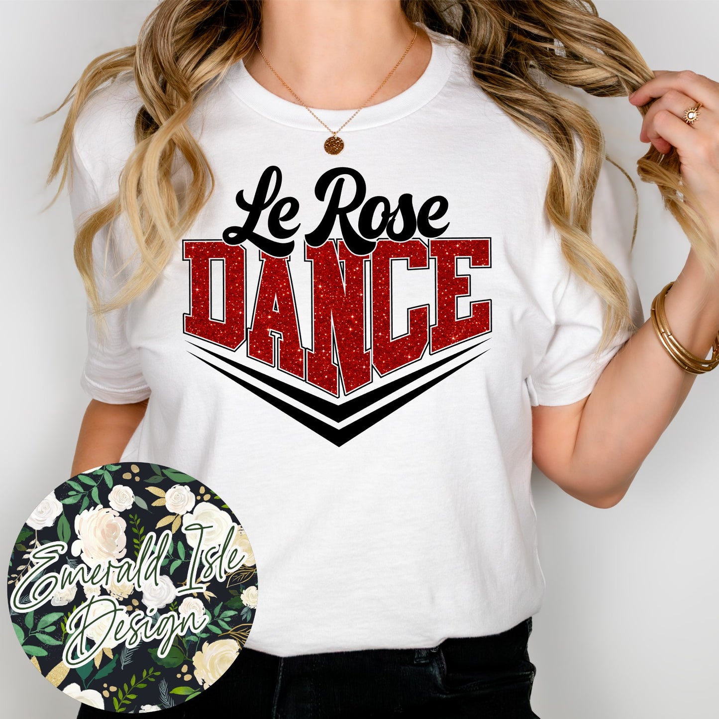 Le Rose **GLITTER** Dance Chevron Design
