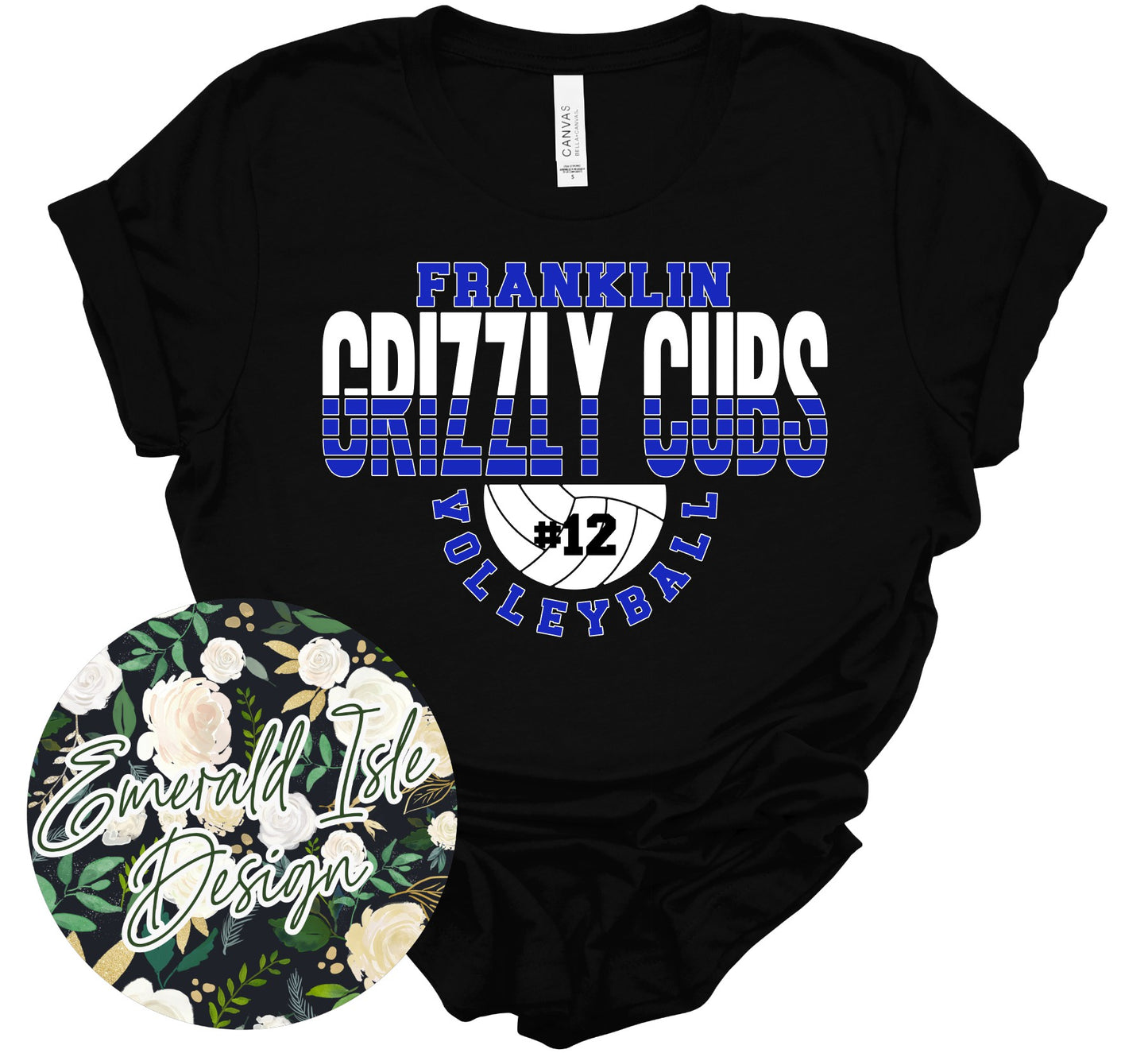 Franklin Spliced Volleyball With CUSTOM NUMBER Design