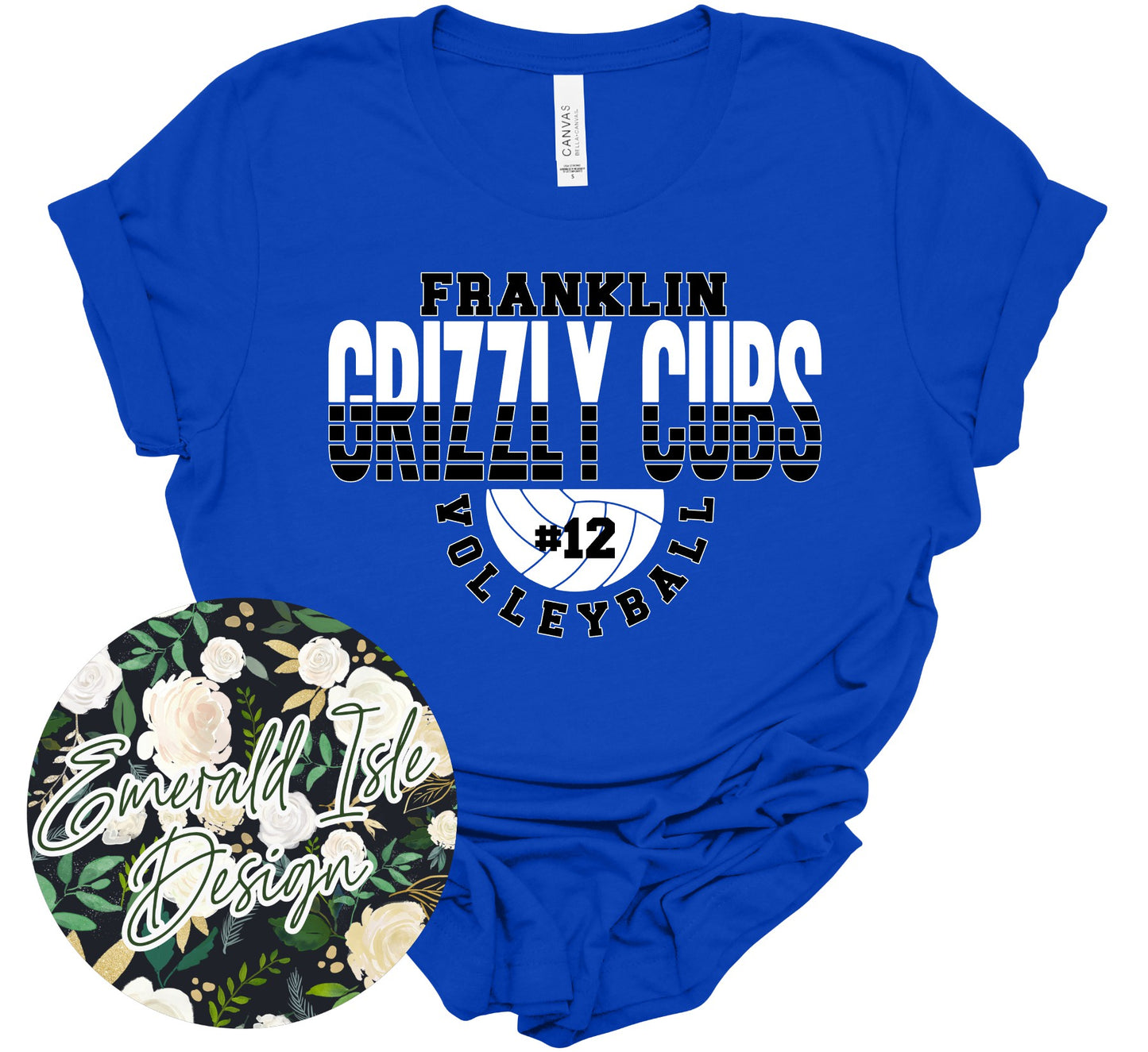 Franklin Spliced Volleyball With CUSTOM NUMBER Design