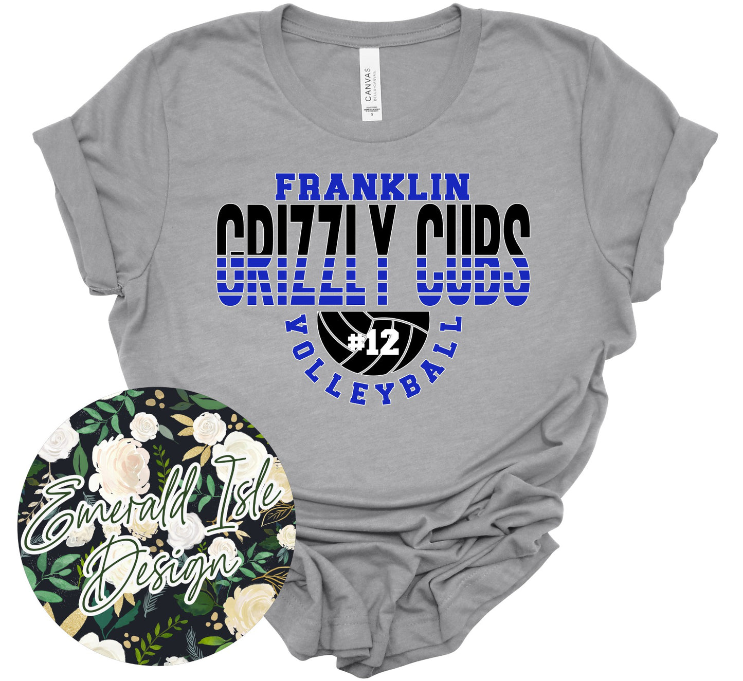 Franklin Spliced Volleyball With CUSTOM NUMBER Design