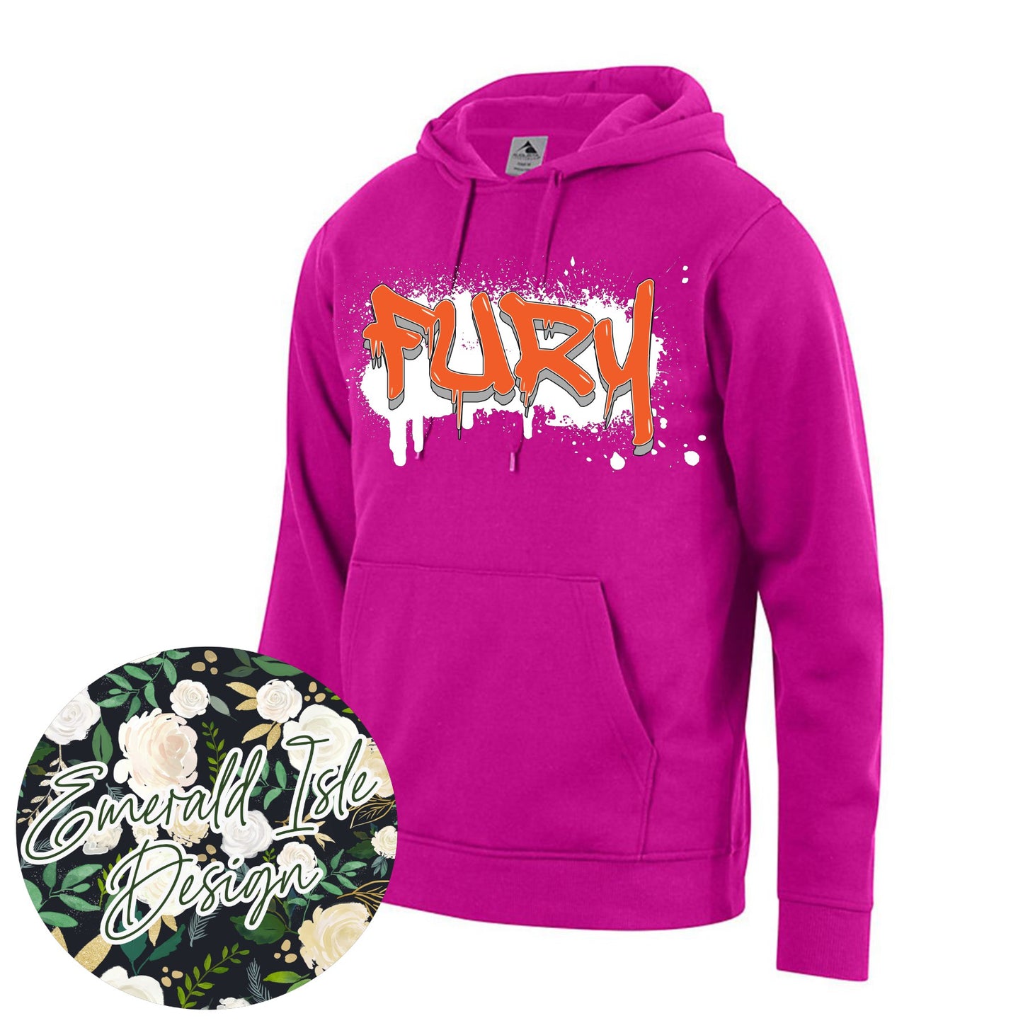 Fury Drip Design on Augusta Performance Sportswear