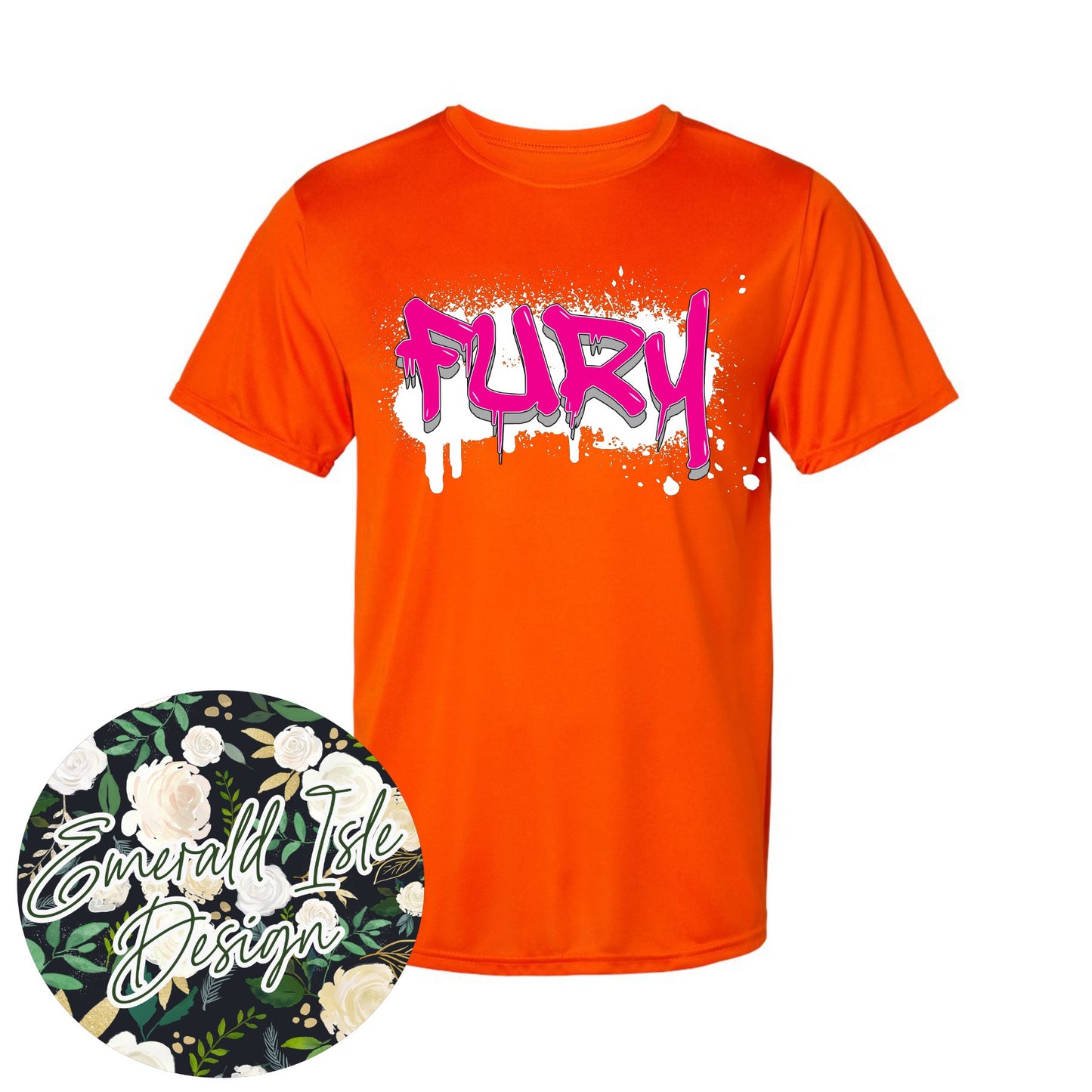 Fury Drip Design on Augusta Performance Sportswear