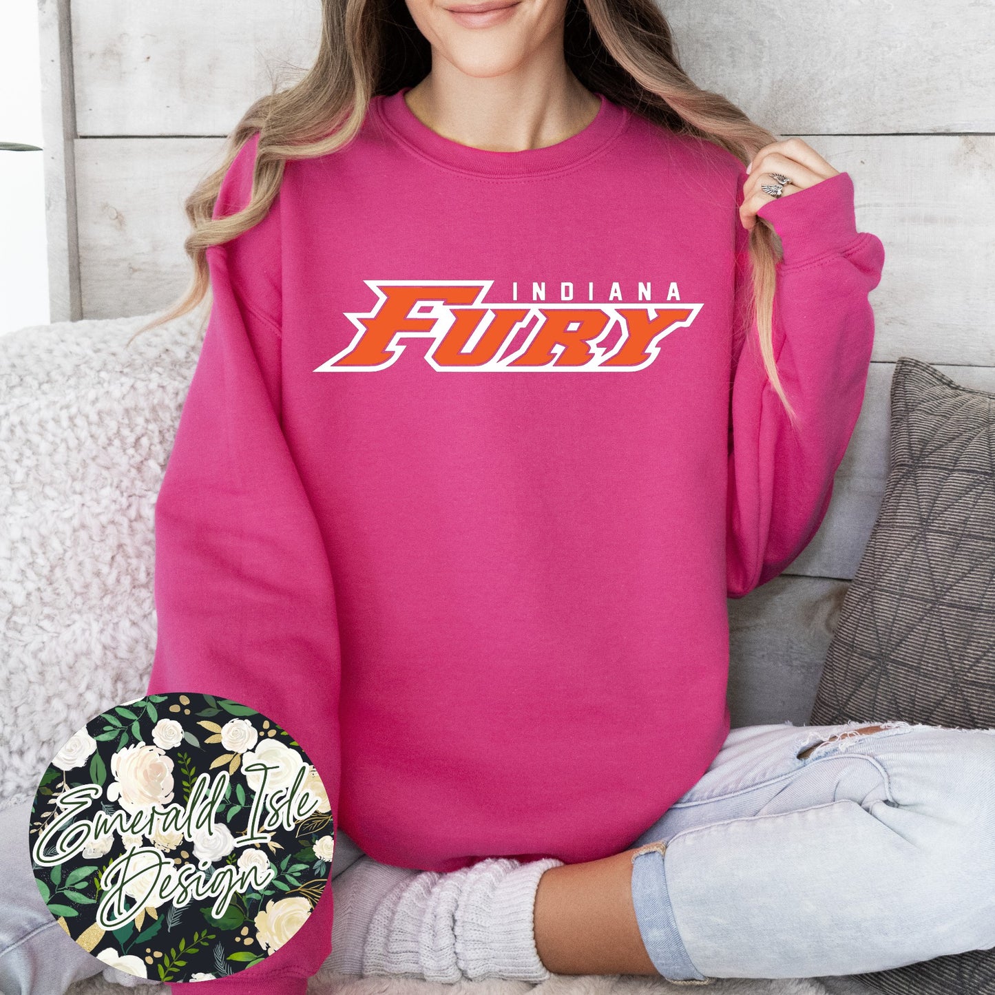 Indiana Fury Logo on Gildan Unisex Apparel