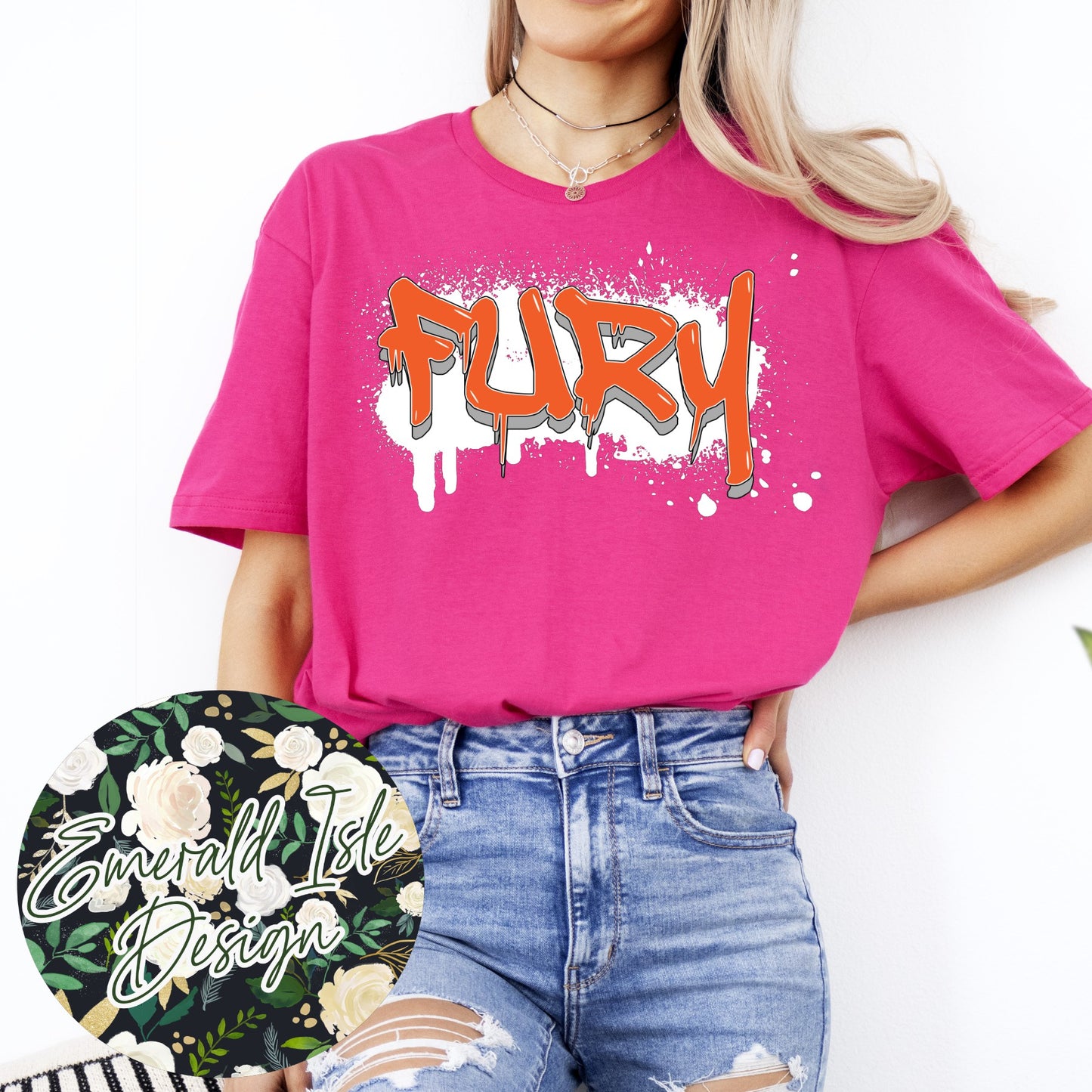 Fury Drip Design on Gildan Unisex Apparel