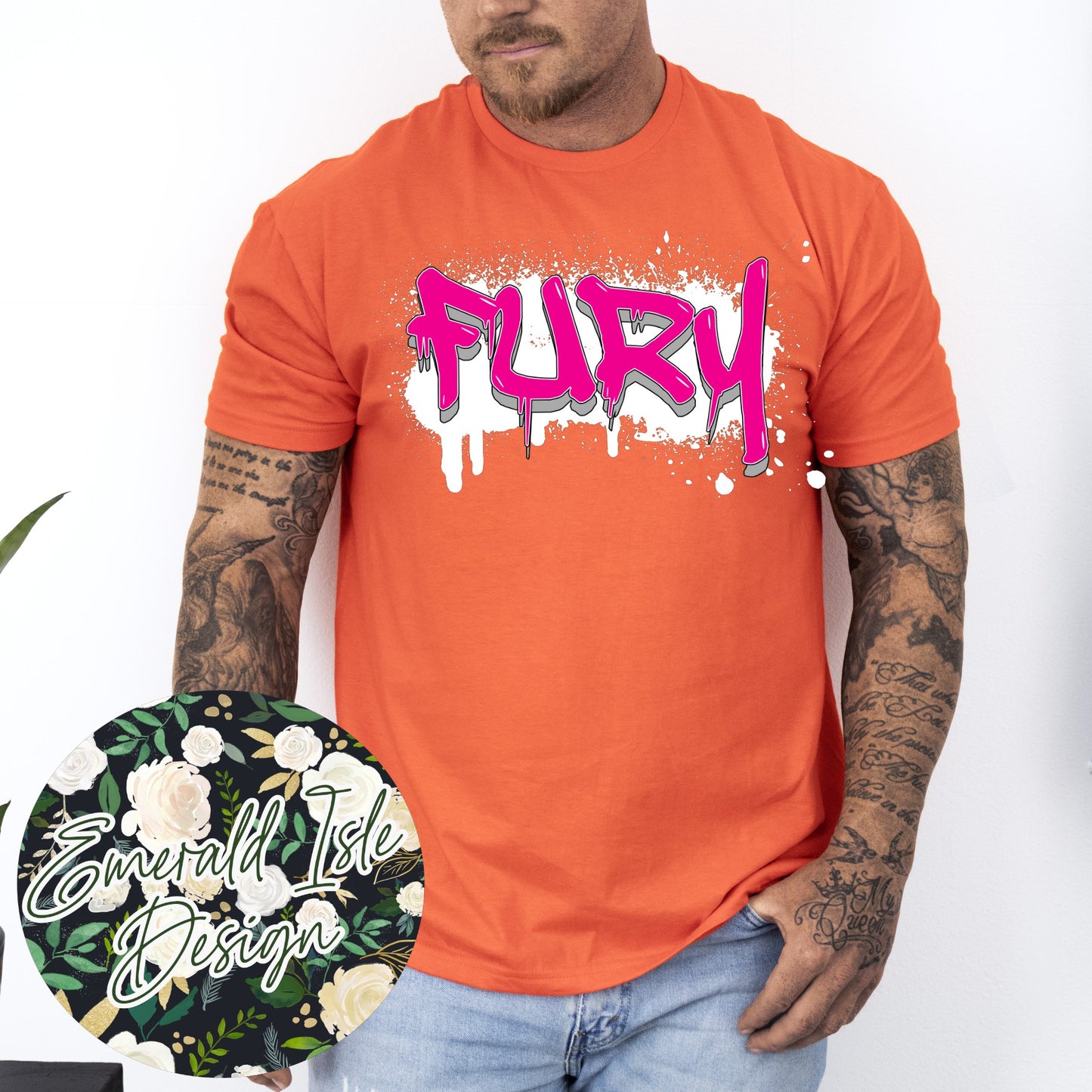 Fury Drip Design on Gildan Unisex Apparel