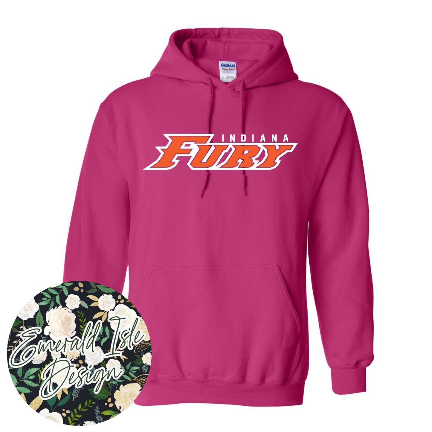 Indiana Fury Logo on Gildan Unisex Apparel