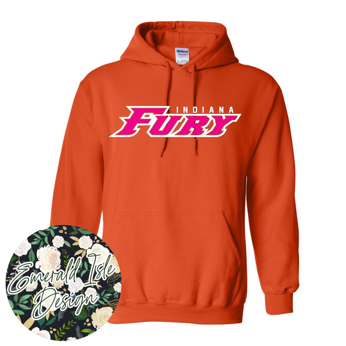 Indiana Fury Logo on Gildan Unisex Apparel