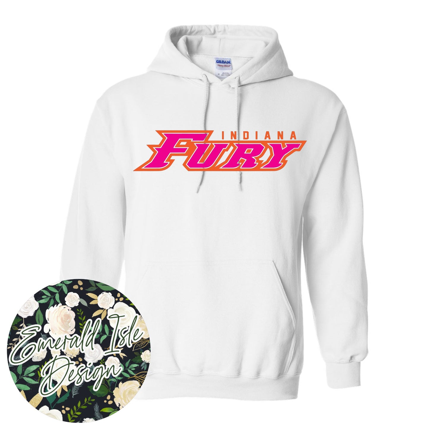 Indiana Fury Logo on Gildan Unisex Apparel