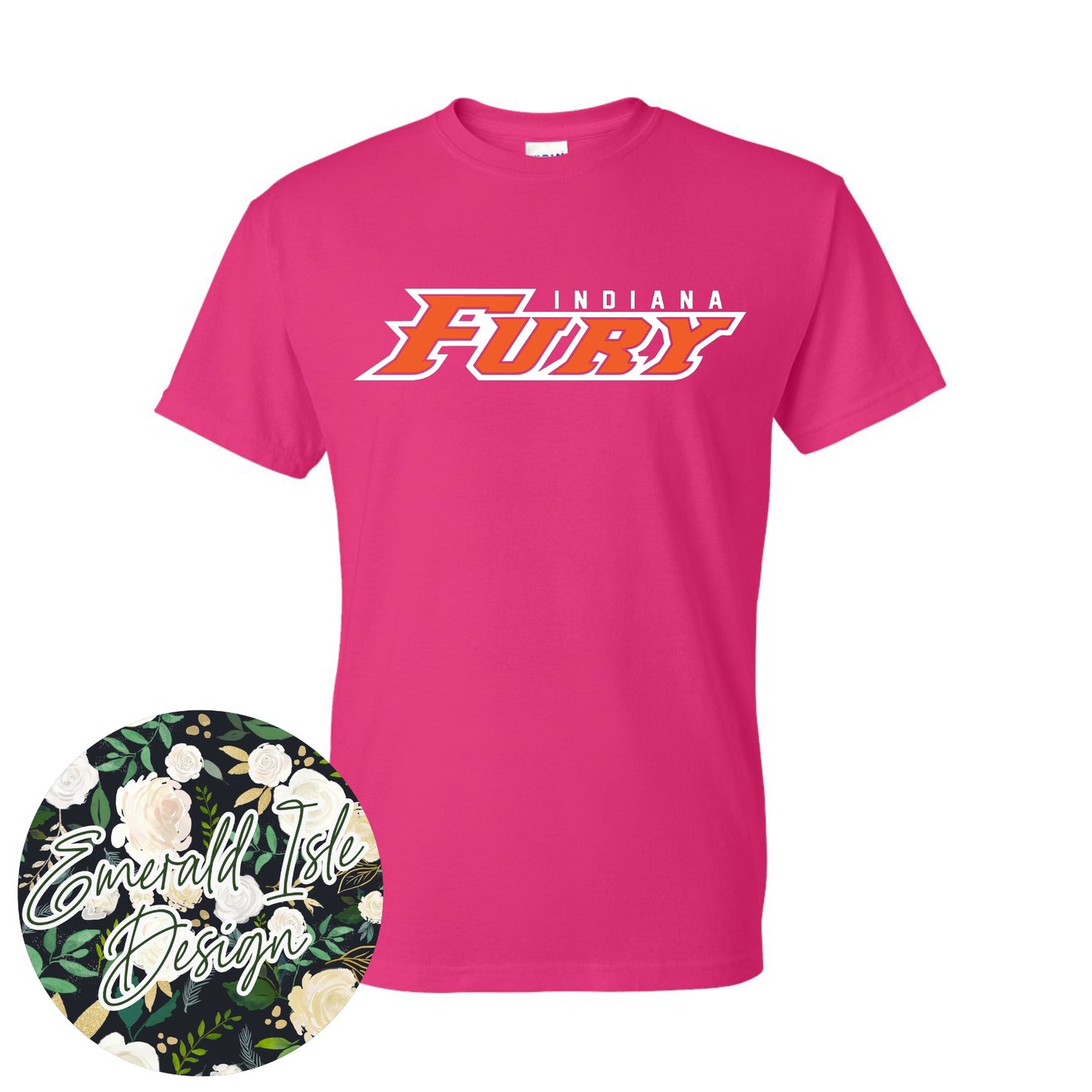 Indiana Fury Logo on Gildan Unisex Apparel