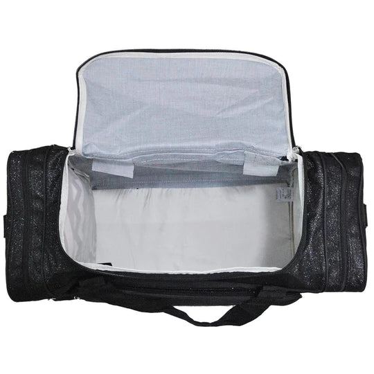 23" Black Glitter Duffle Bag