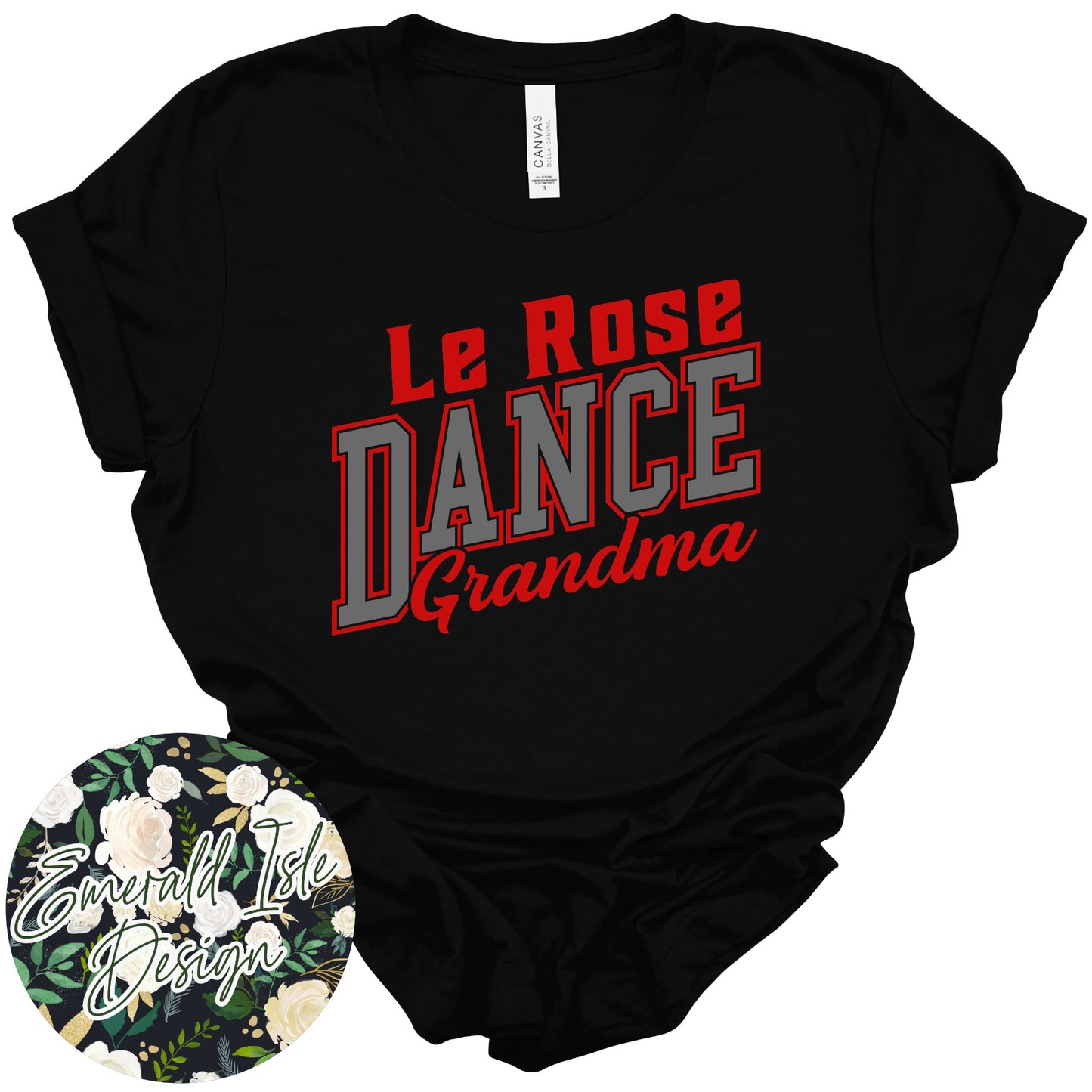 CUSTOM Flat Gray Le Rose Dance Family Member Design