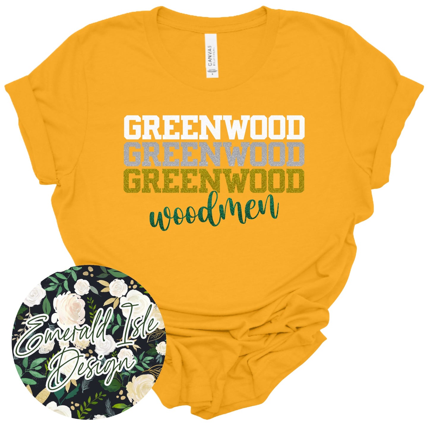 **GLITTER** Stacked Greenwood Design