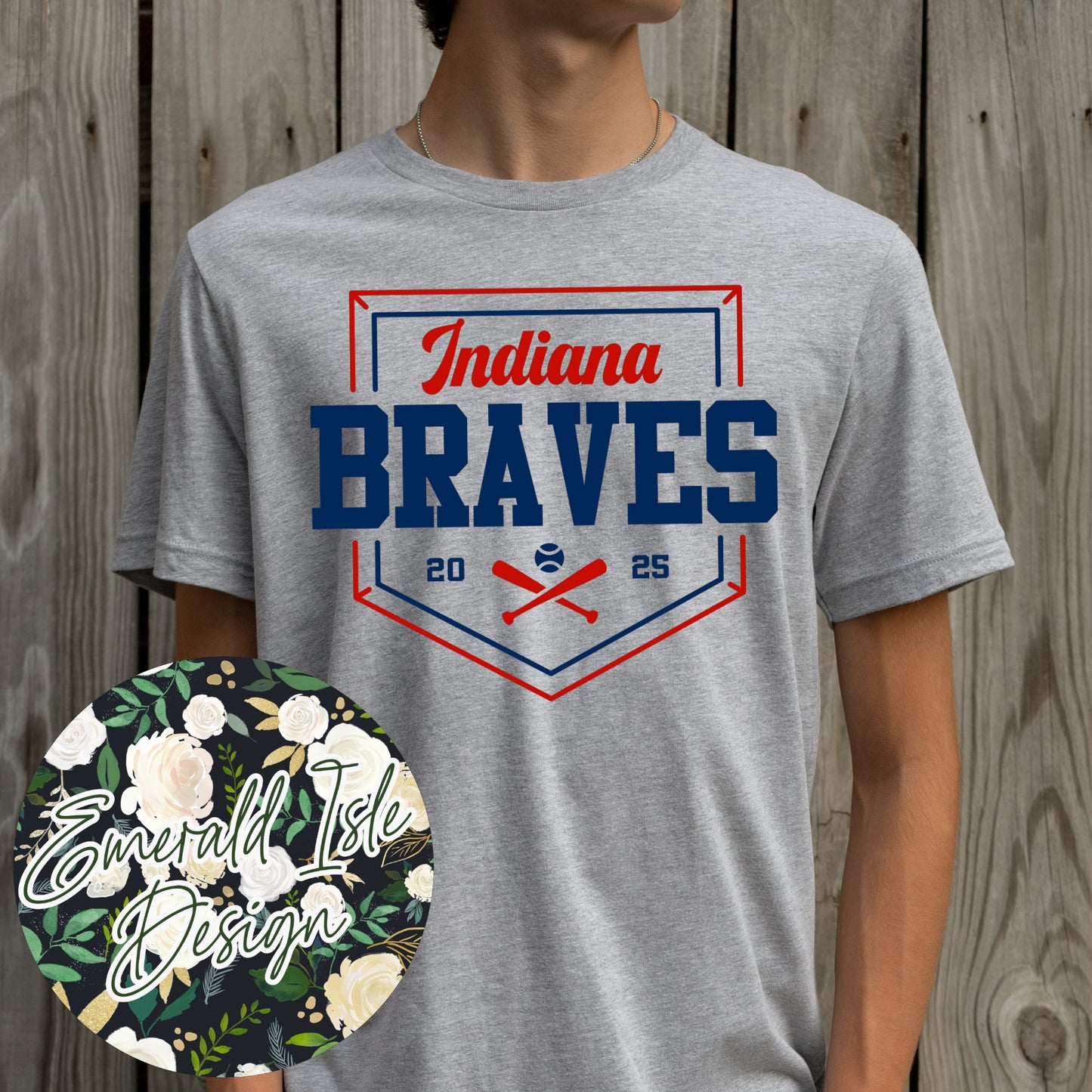 Indiana Braves Baseball Plate Design