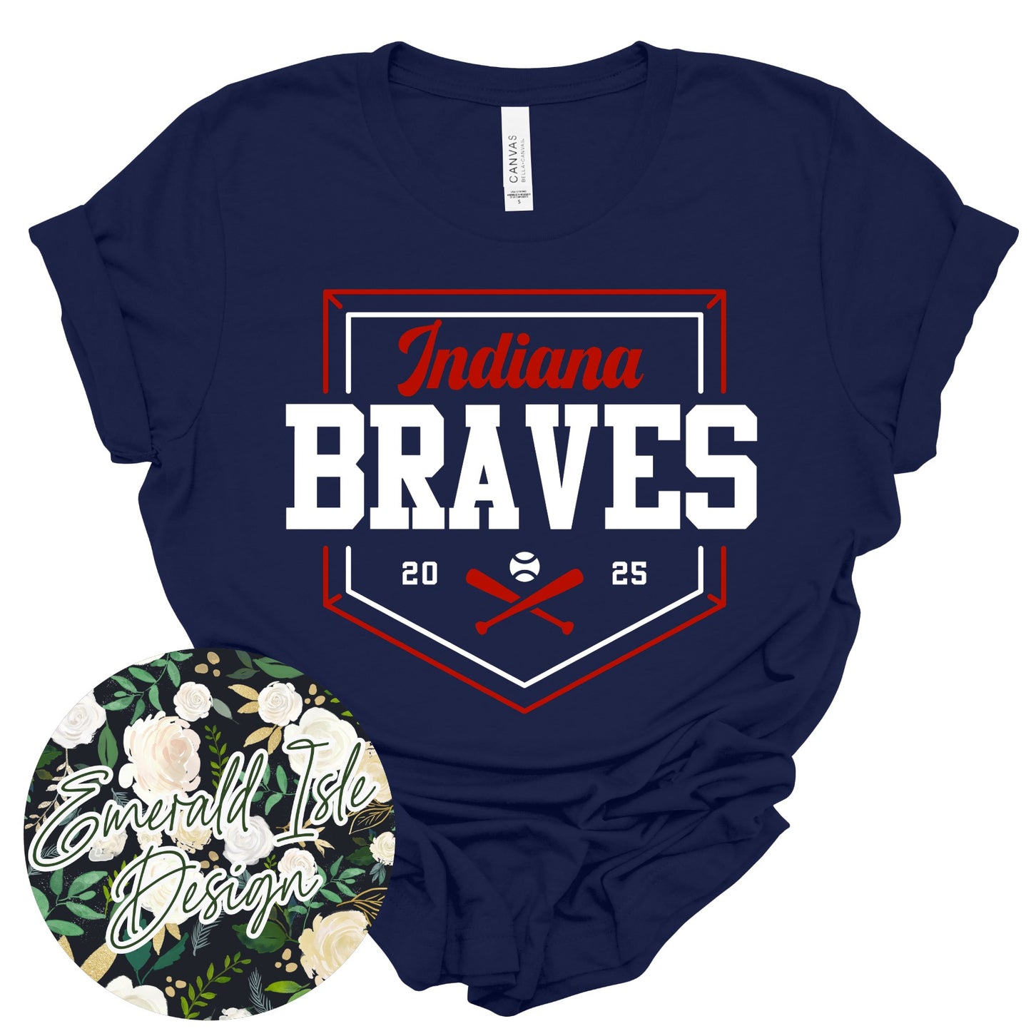Indiana Braves Baseball Plate Design